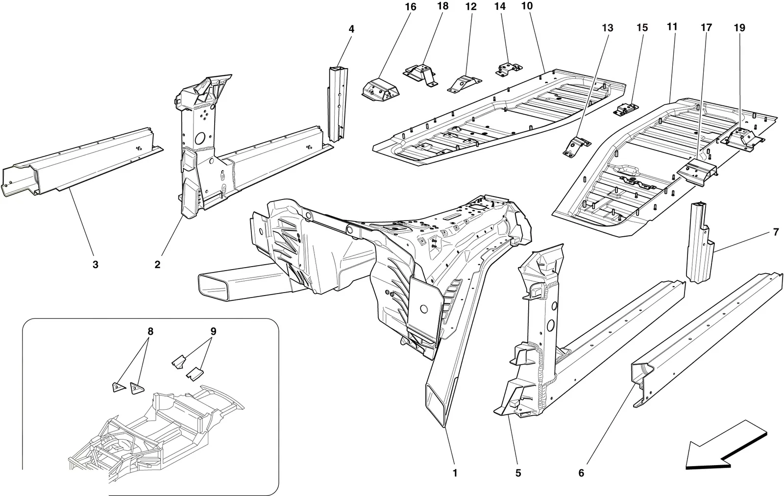CENTRE STRUCTURES AND CHASSIS BOX SECTIONS -Applicable up to Ass.ly No. 103178-