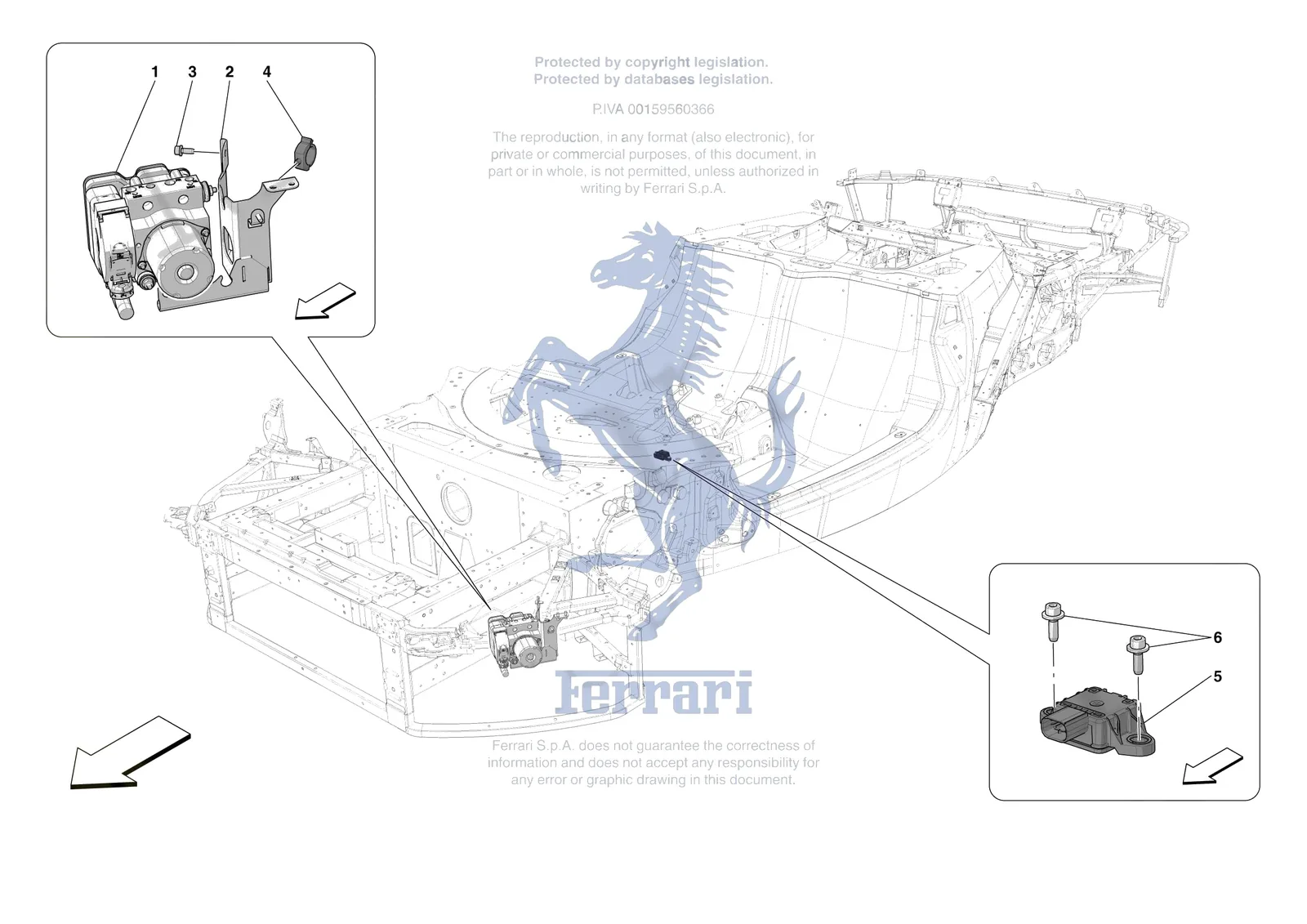 Ferrari Daytona SP3 [MECHANICAL SYSTEM] - D.24 - ABS ASR SYSTEM exploded diagram