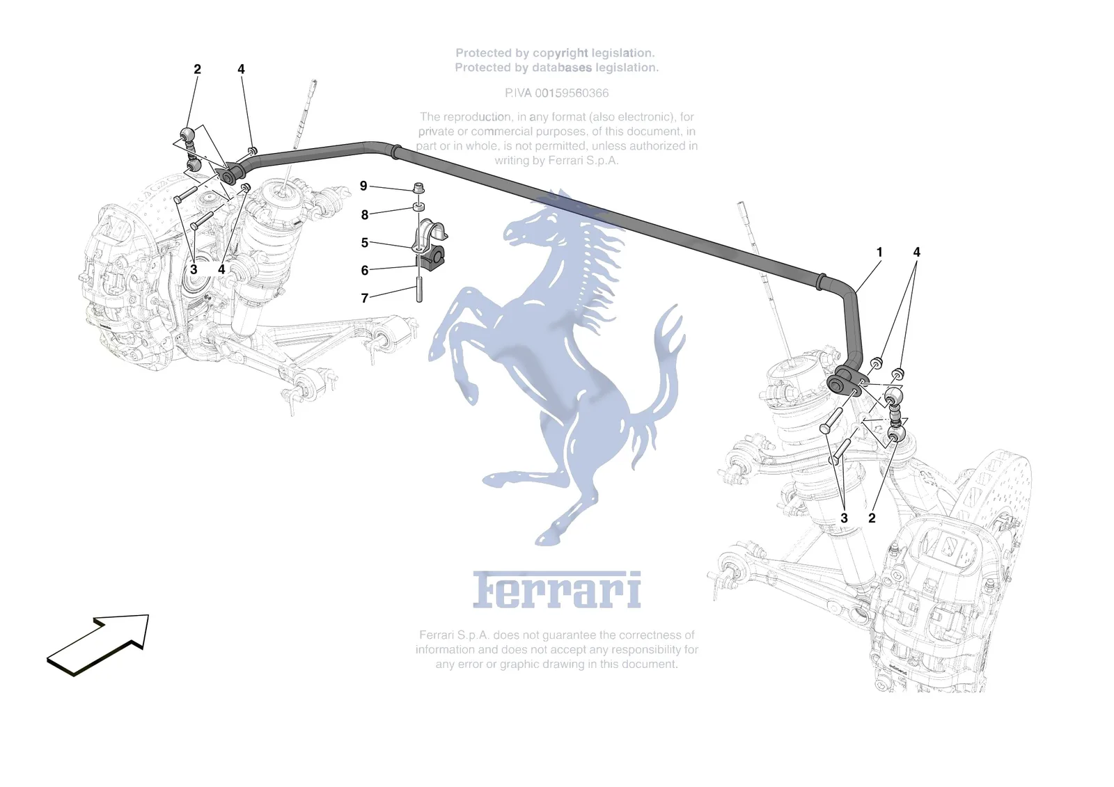 Ferrari Daytona SP3 [MECHANICAL SYSTEM] - D.26 - FRONT TORSION BAR ...