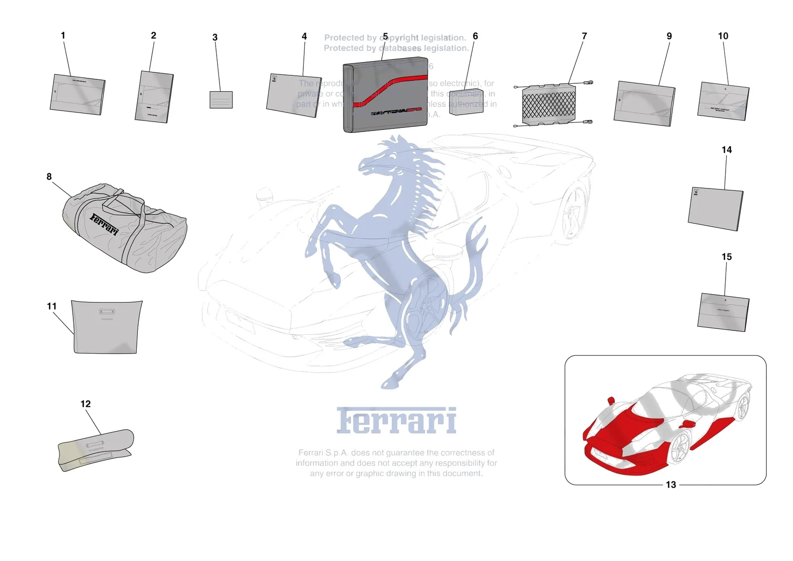 Ferrari Daytona SP3 [MECHANICAL SYSTEM] - D.39 - OTHER ACCESSORIES exploded diagram