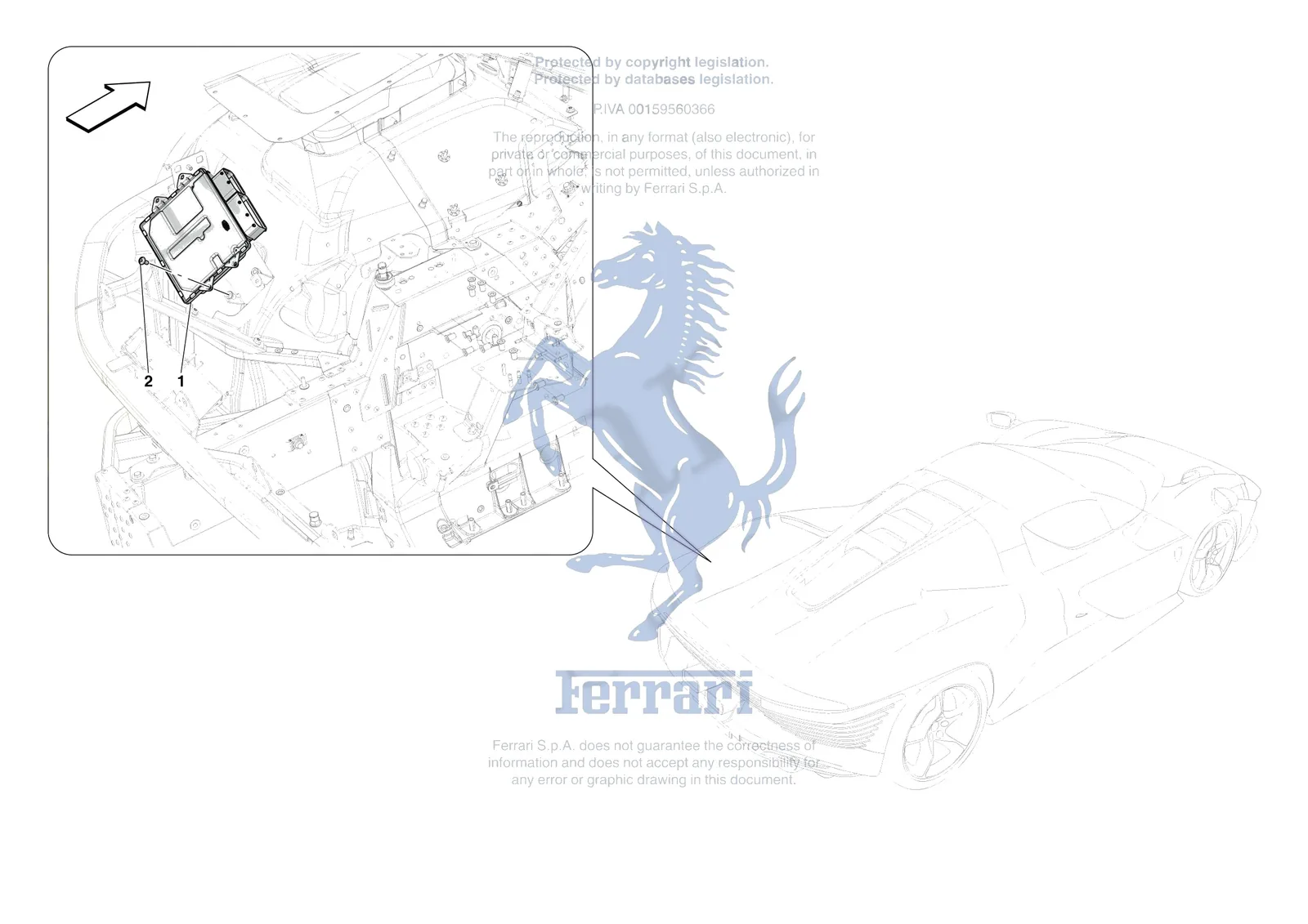 Ferrari Daytona SP3 [ELECTRICAL SYSTEM] - F.12 - DCT GEARBOX SYSTEM exploded diagram