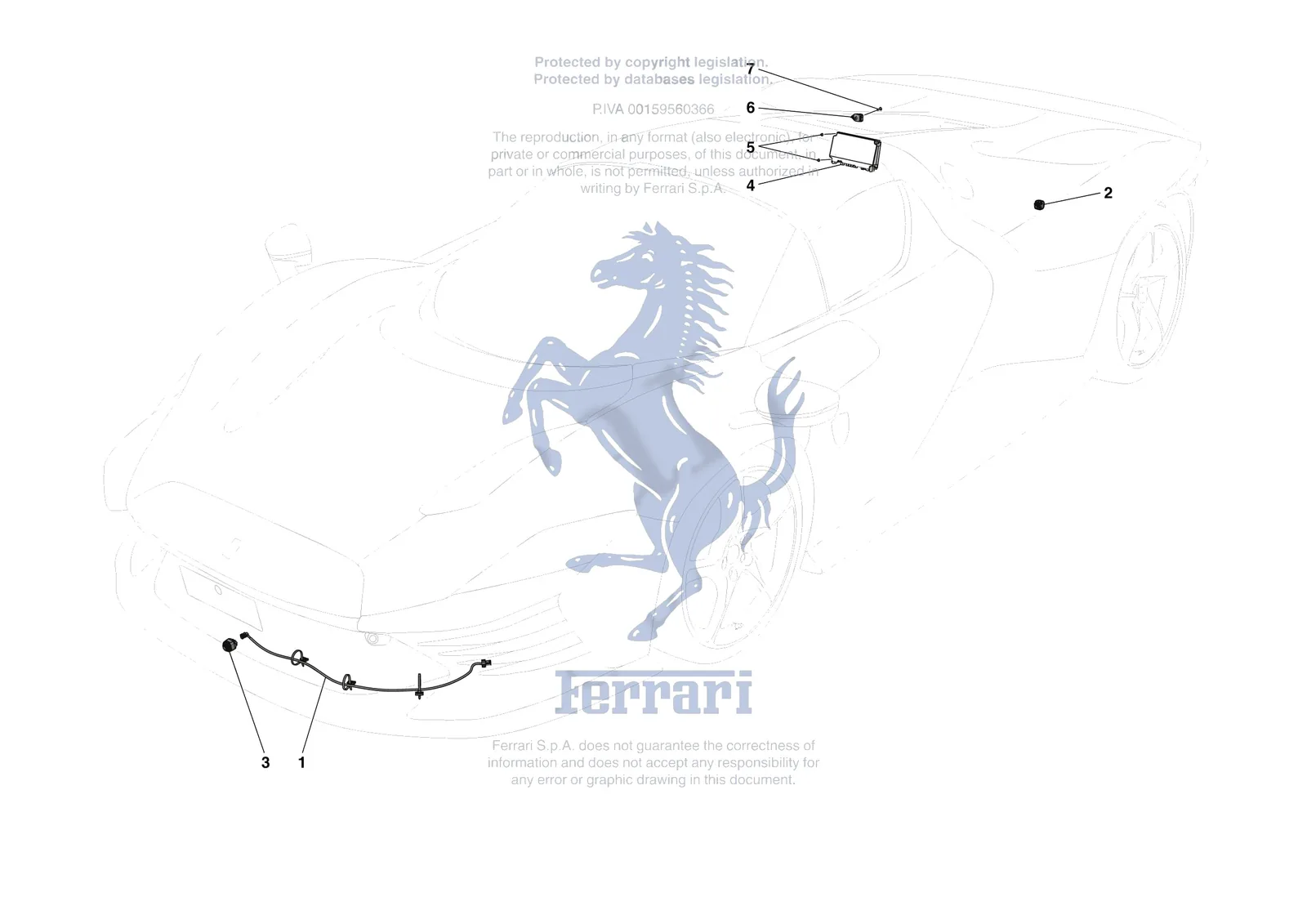 Ferrari Daytona SP3 [ELECTRICAL SYSTEM] - F.13 - DATA LOGGER SYSTEM exploded diagram