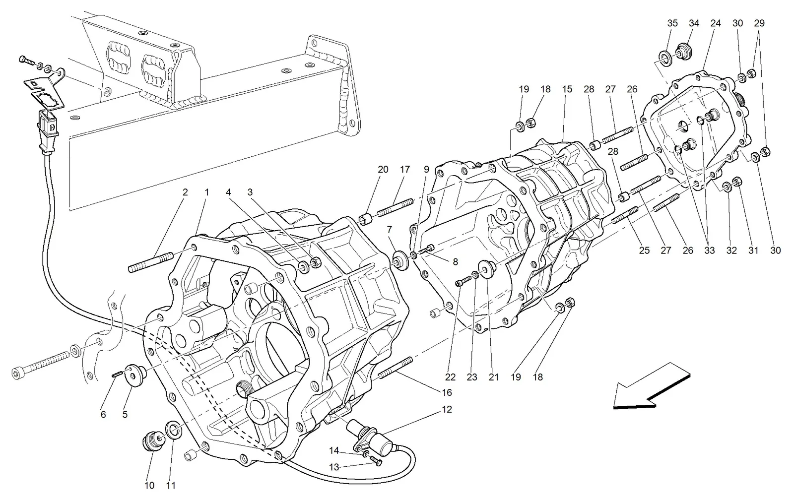 Gearbox - Rear Part Gearboxes Housing And Cover