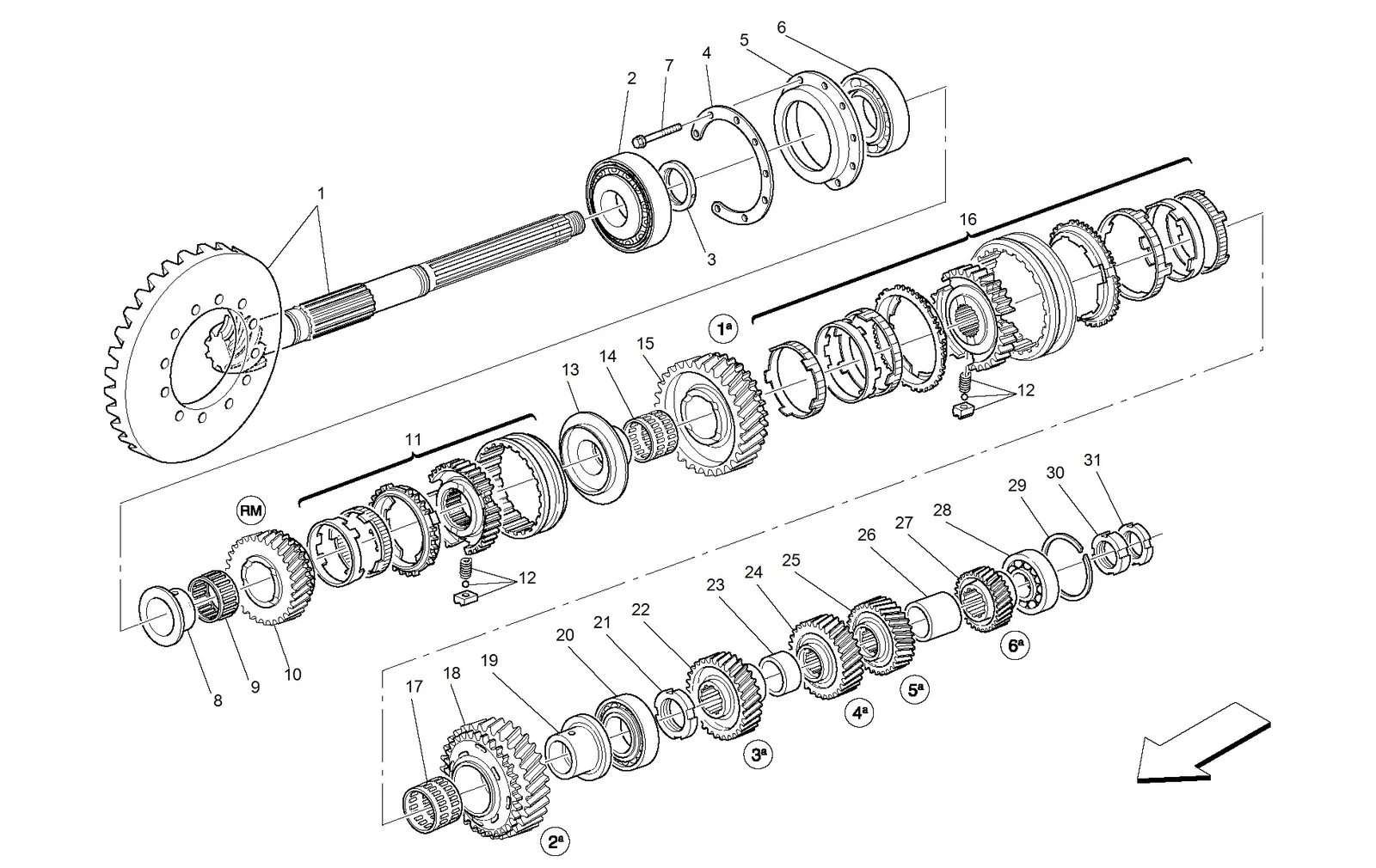 Secondary Shaft Gears