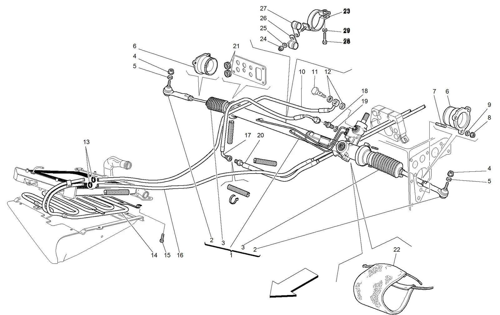 Hydraulic Steering Box And Serpentine