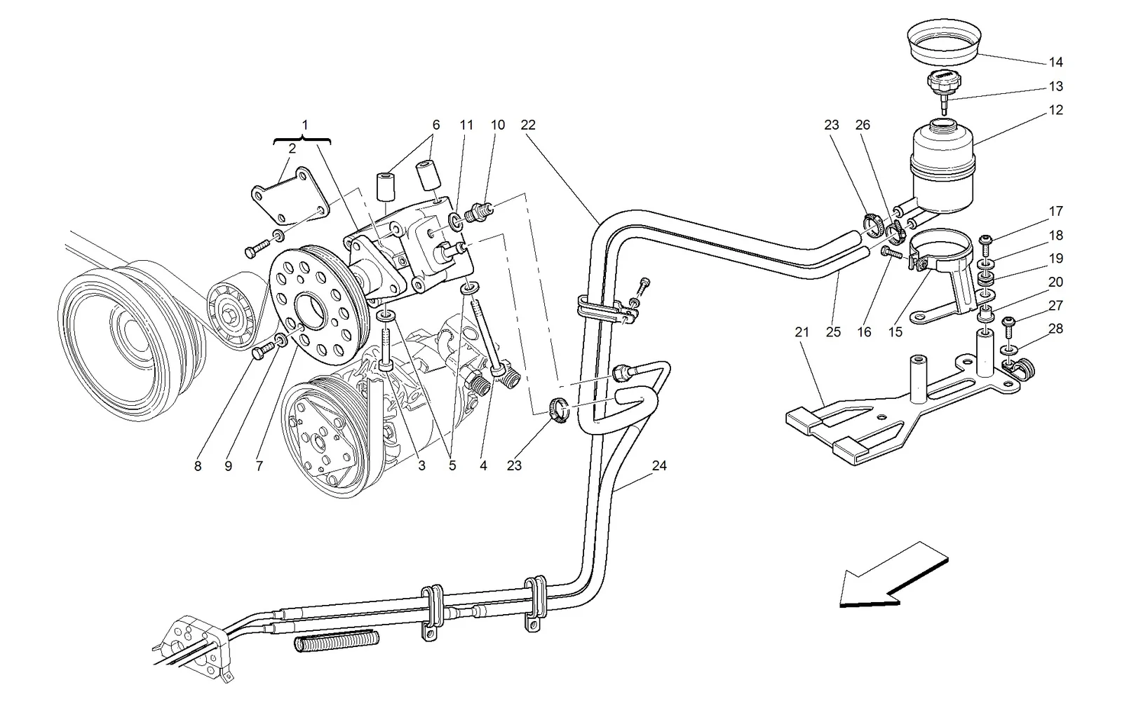 Hydraulic Steering Pump And Tank