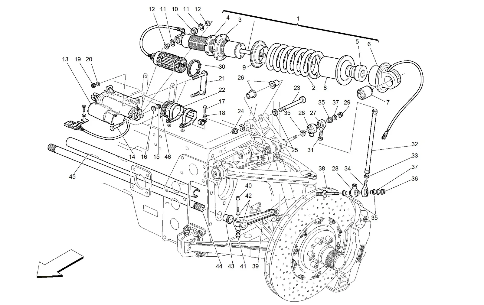 Front Suspension - Shock Absorber And Stabilizer Bar
