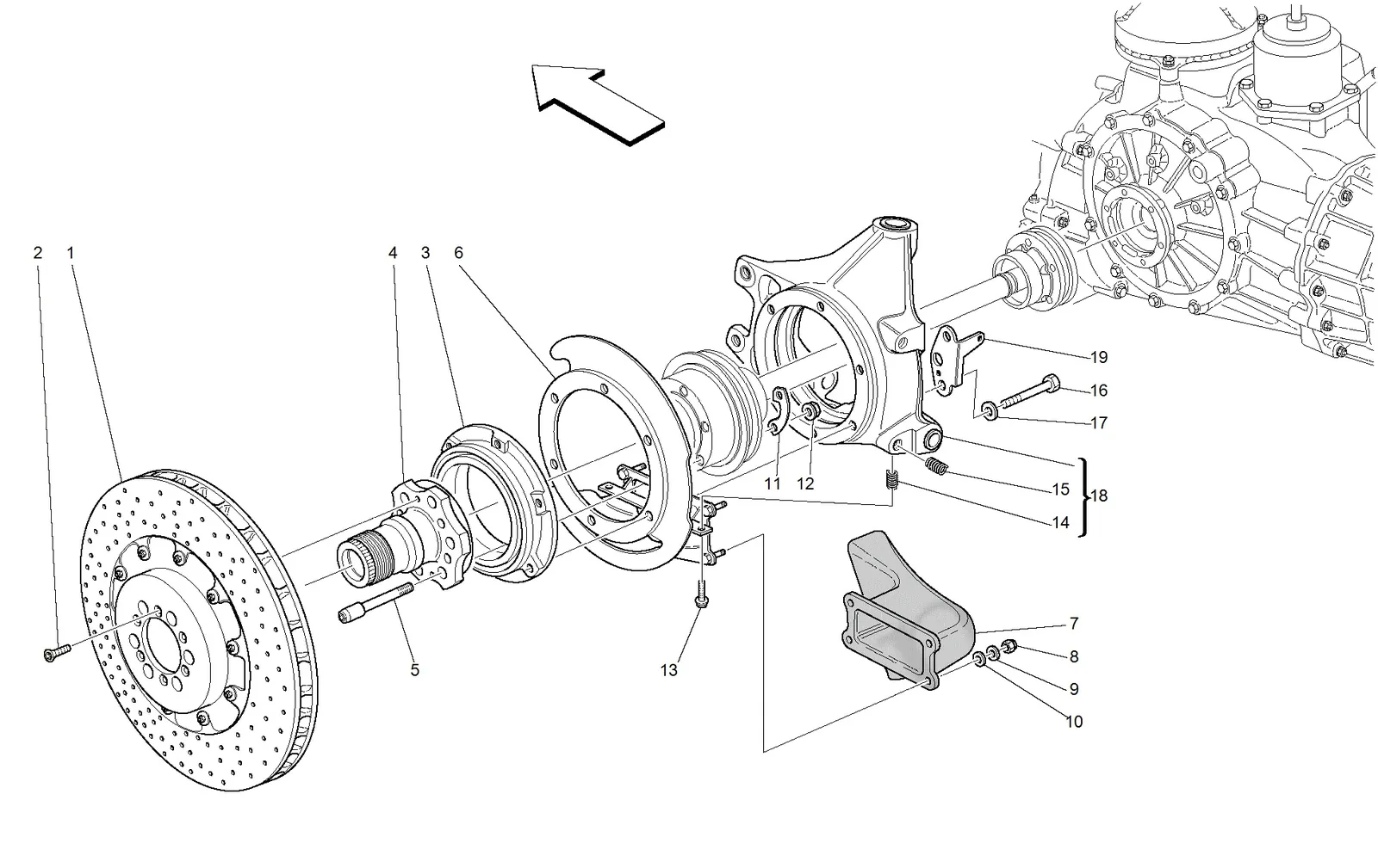 Rear Brake Disc And Hub Holder