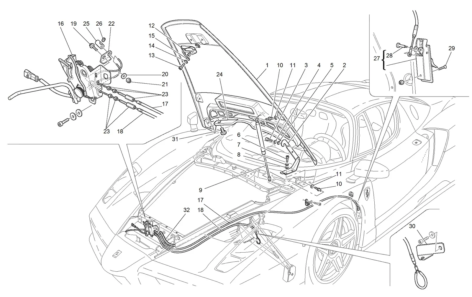 Front Hood And Opening Device