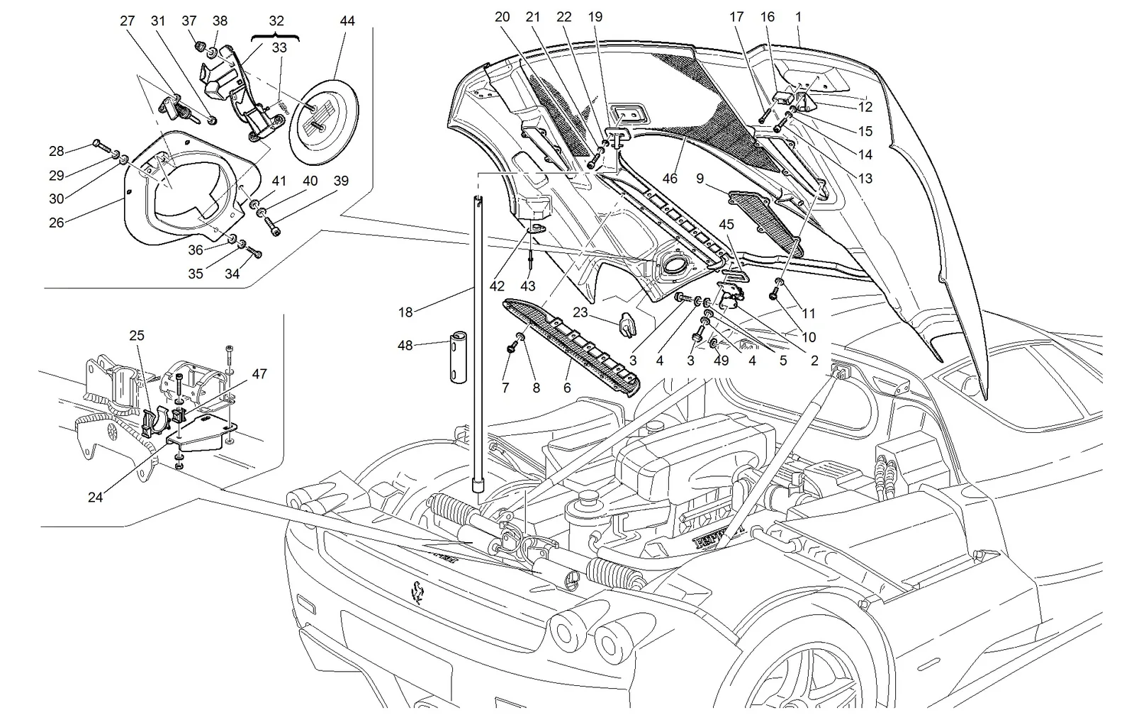 Engine Bonnet And Gas Door