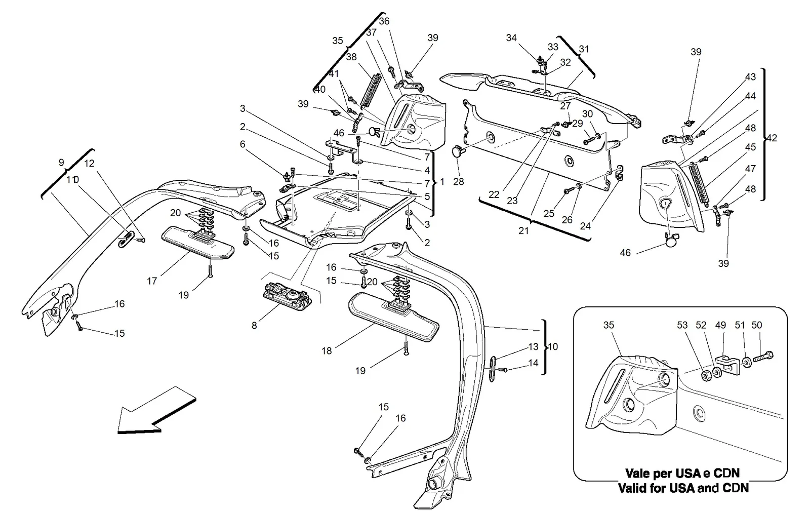 Roof Panel Upholstery And Accessories