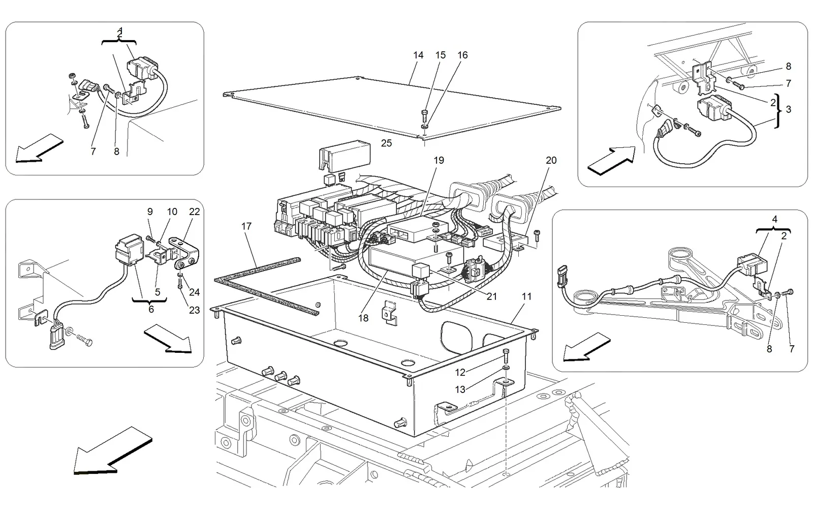 Front Electrical Boards And Sensor