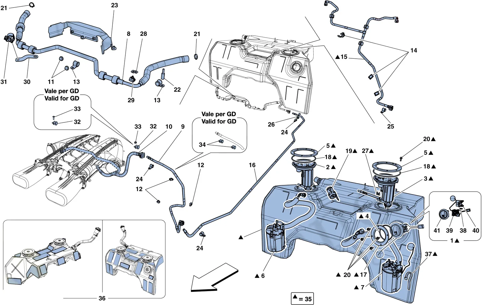 Fuel Tank, Fuel System Pumps And Pipes