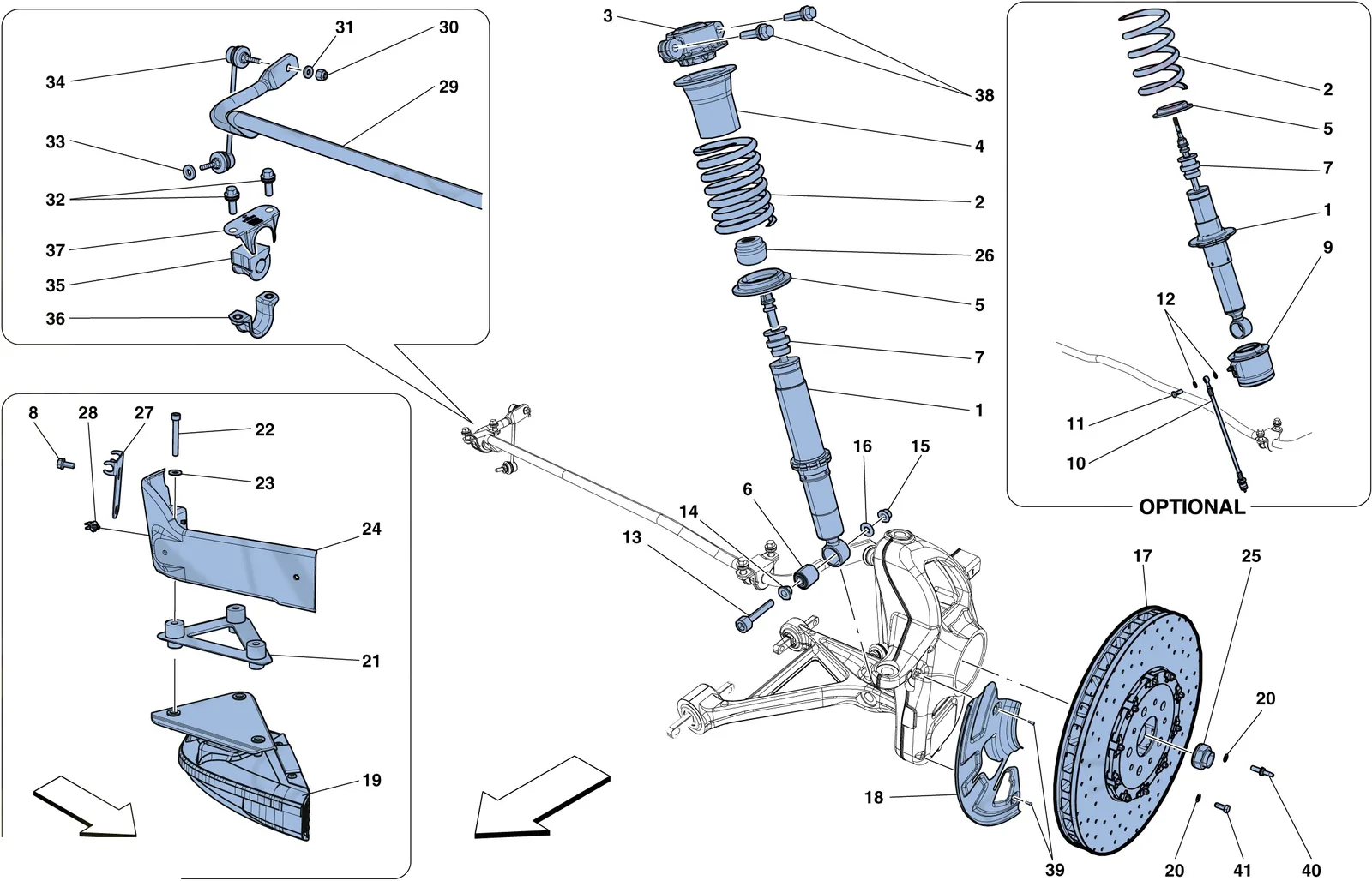 Front Suspension - Shock Absorber And Brake Disc