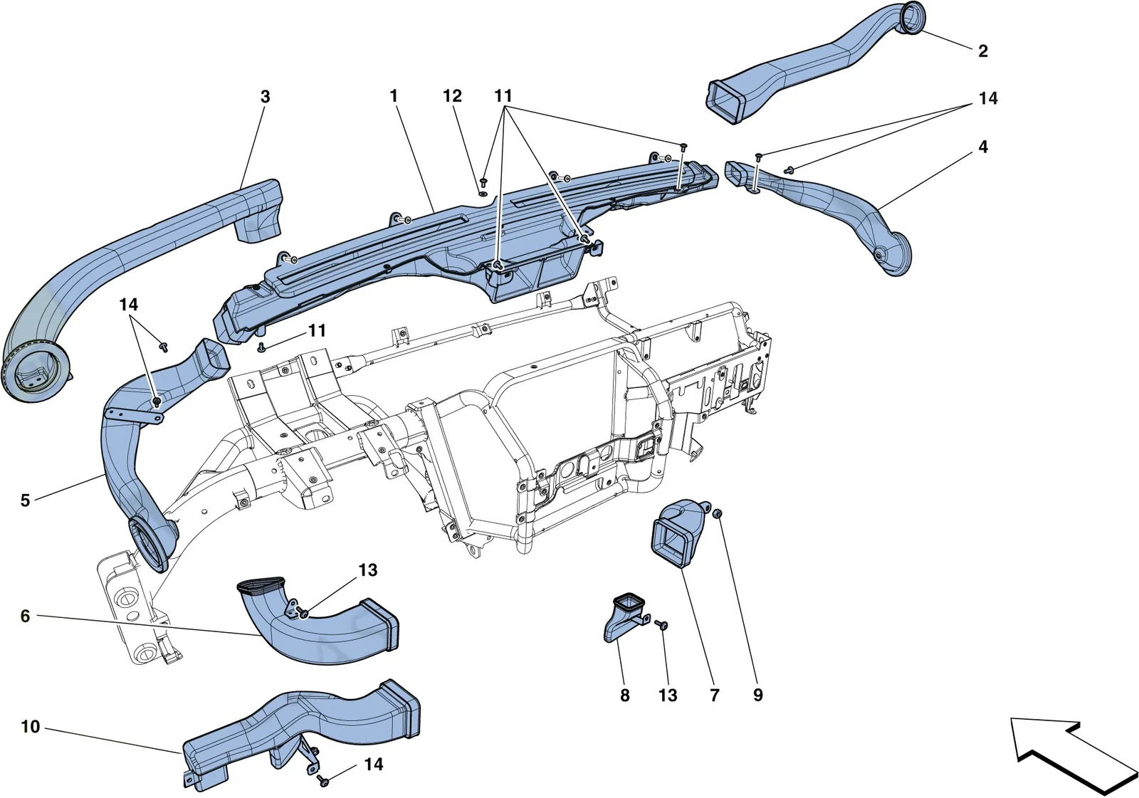 Dashboard Air Ducts