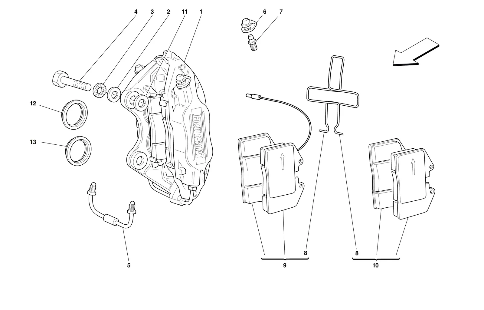 Calipers For Front And Rear Brakes