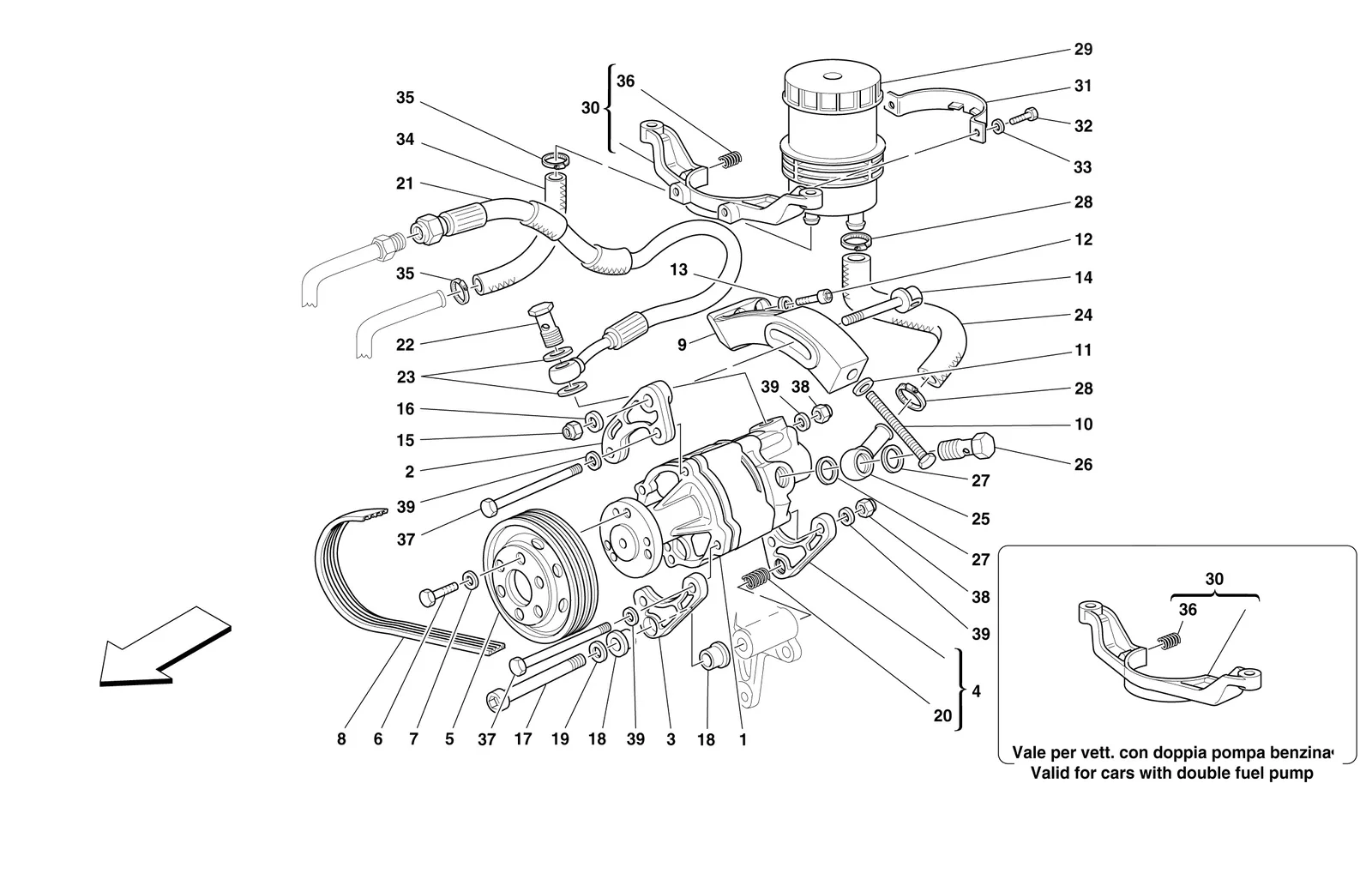 Hydraulic Steering Pump -Valid For Steering Box With Power Steering Cars-