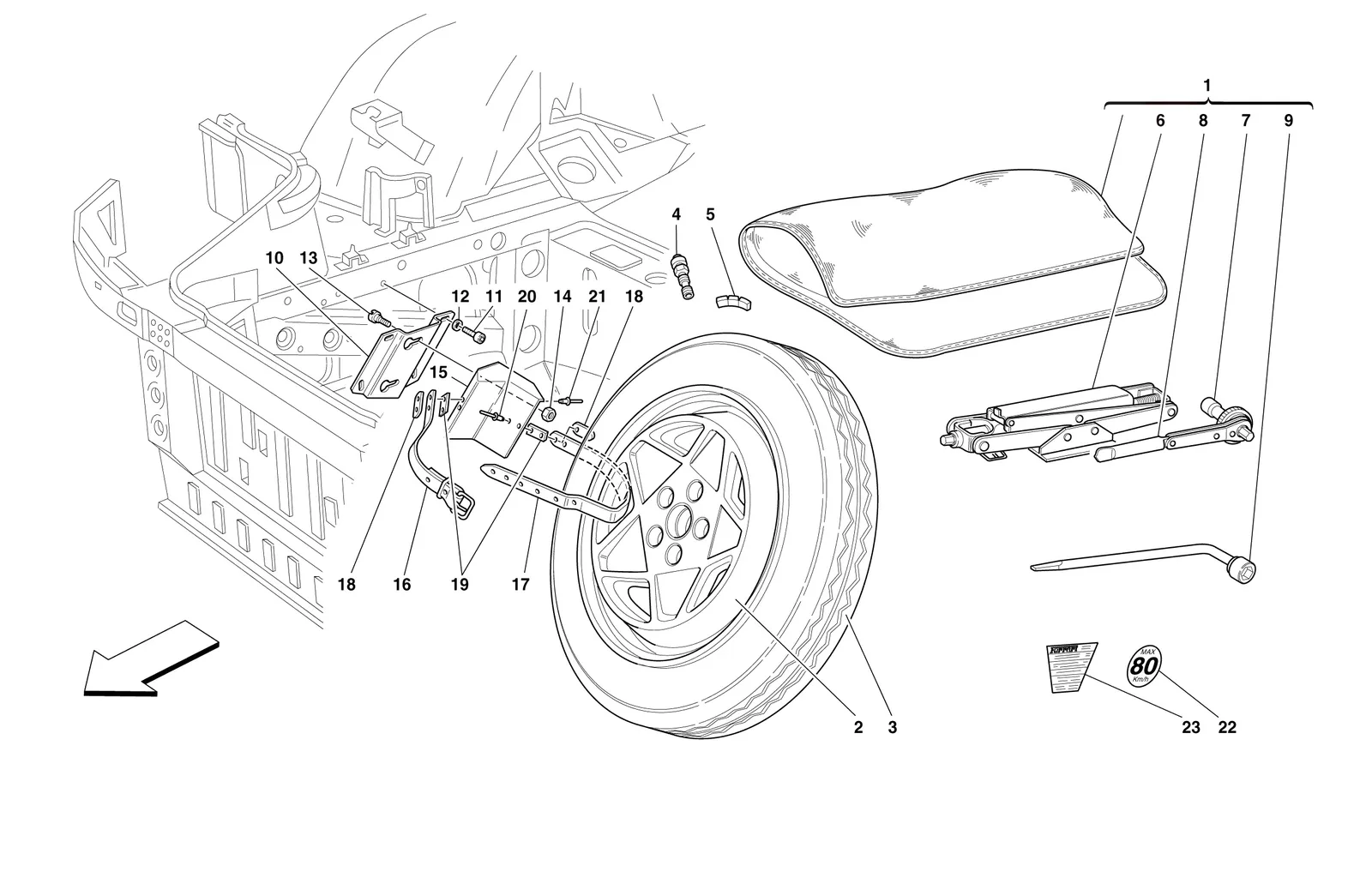 Spare Wheel And Equipment - Optional-