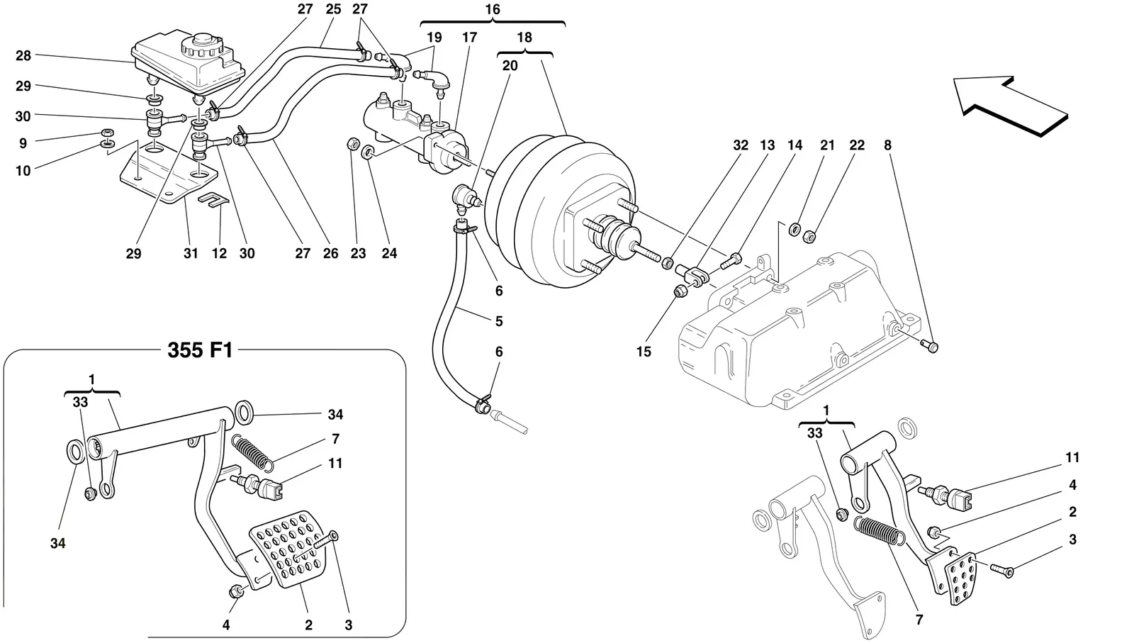 Brake Hydraulic System -Valid For Abs Bosch And 355 F1 Cars-