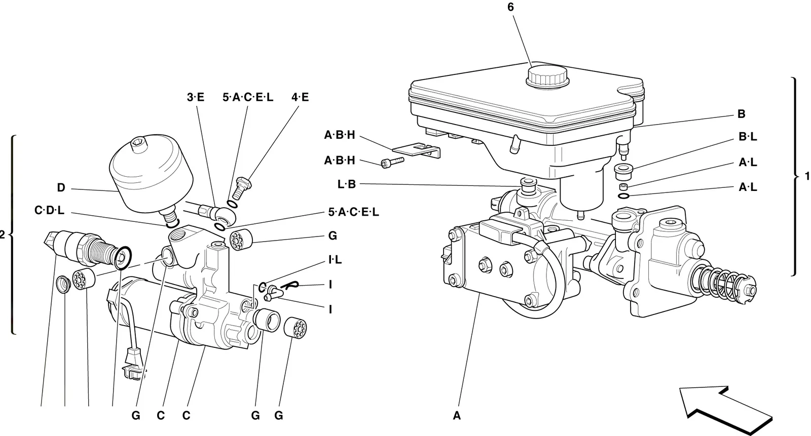 Hydraulic System For Abs Teves -Not For Abs Bosch And 355 F1 Cars-