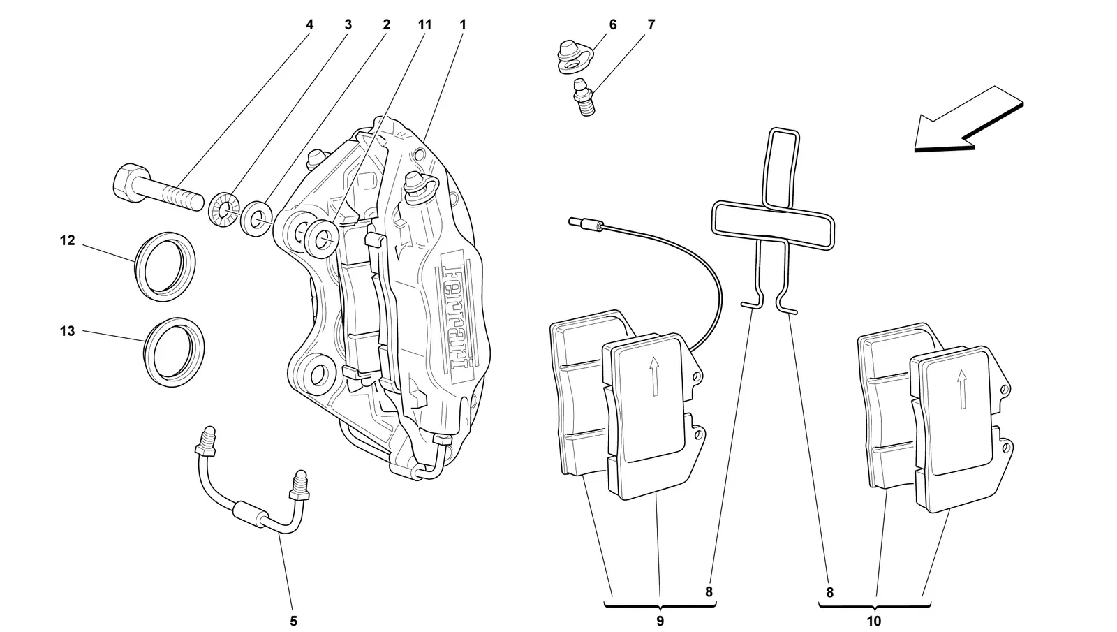 Calipers For Front And Rear Brakes
