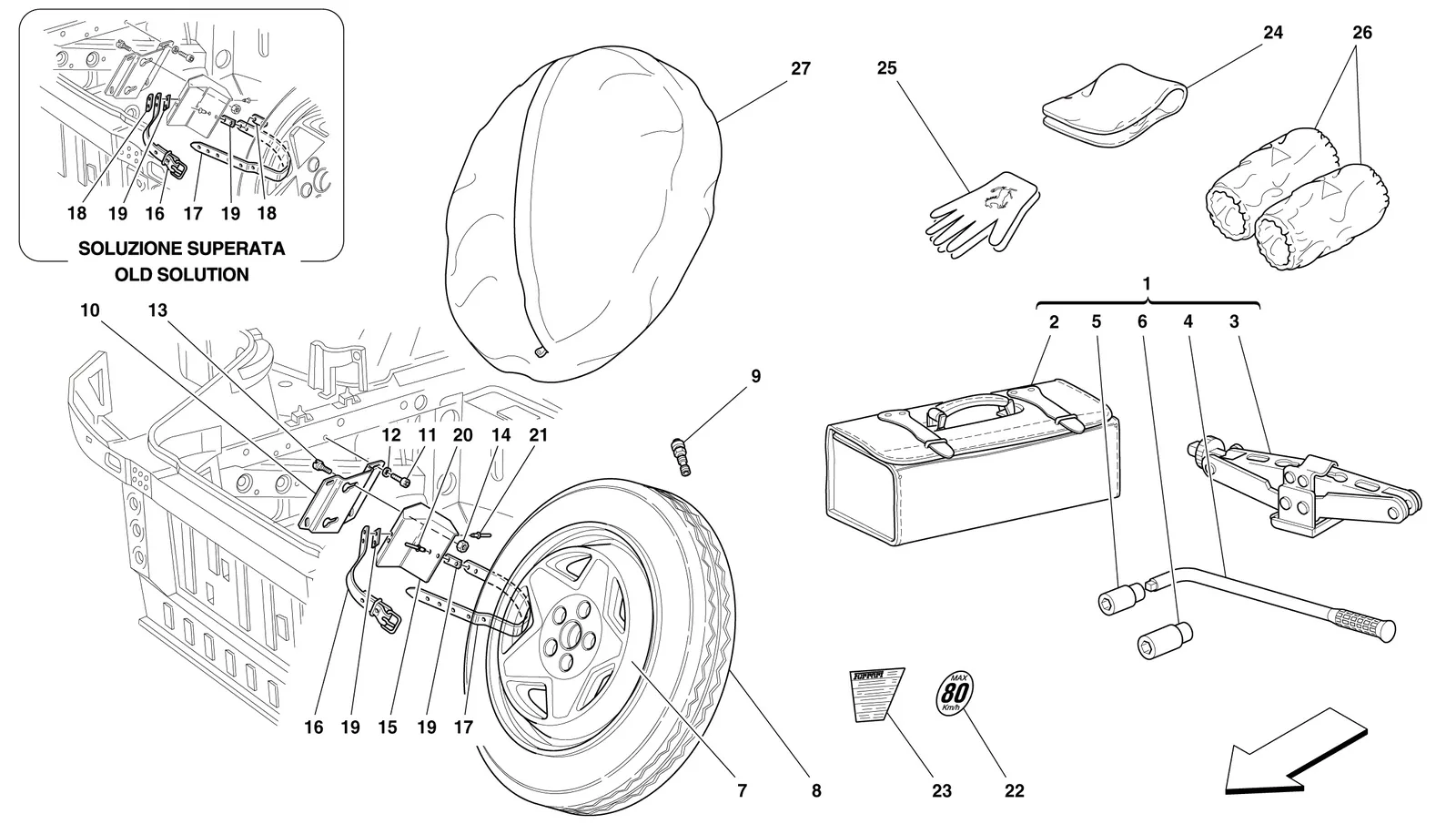 Spare Wheel And Equipment - Optional-