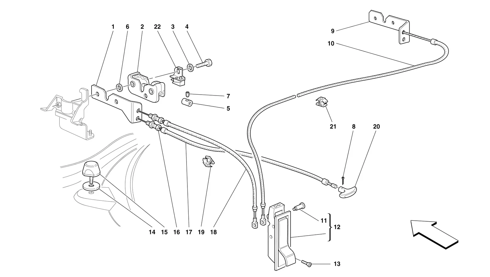 Opening Device For Front Hood