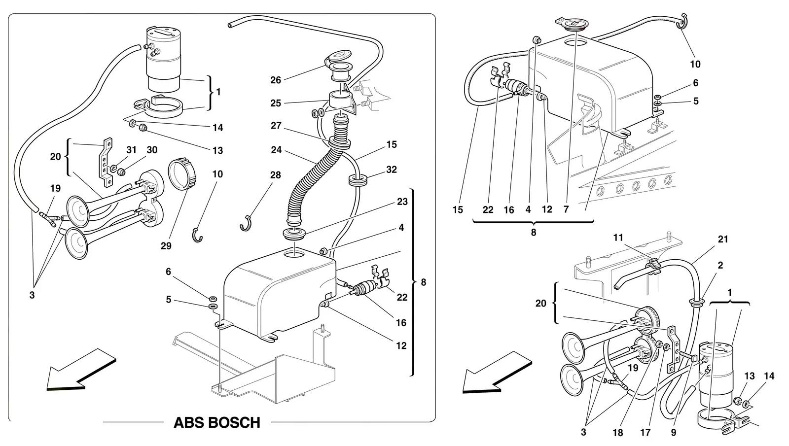 Glass Washer And Horns