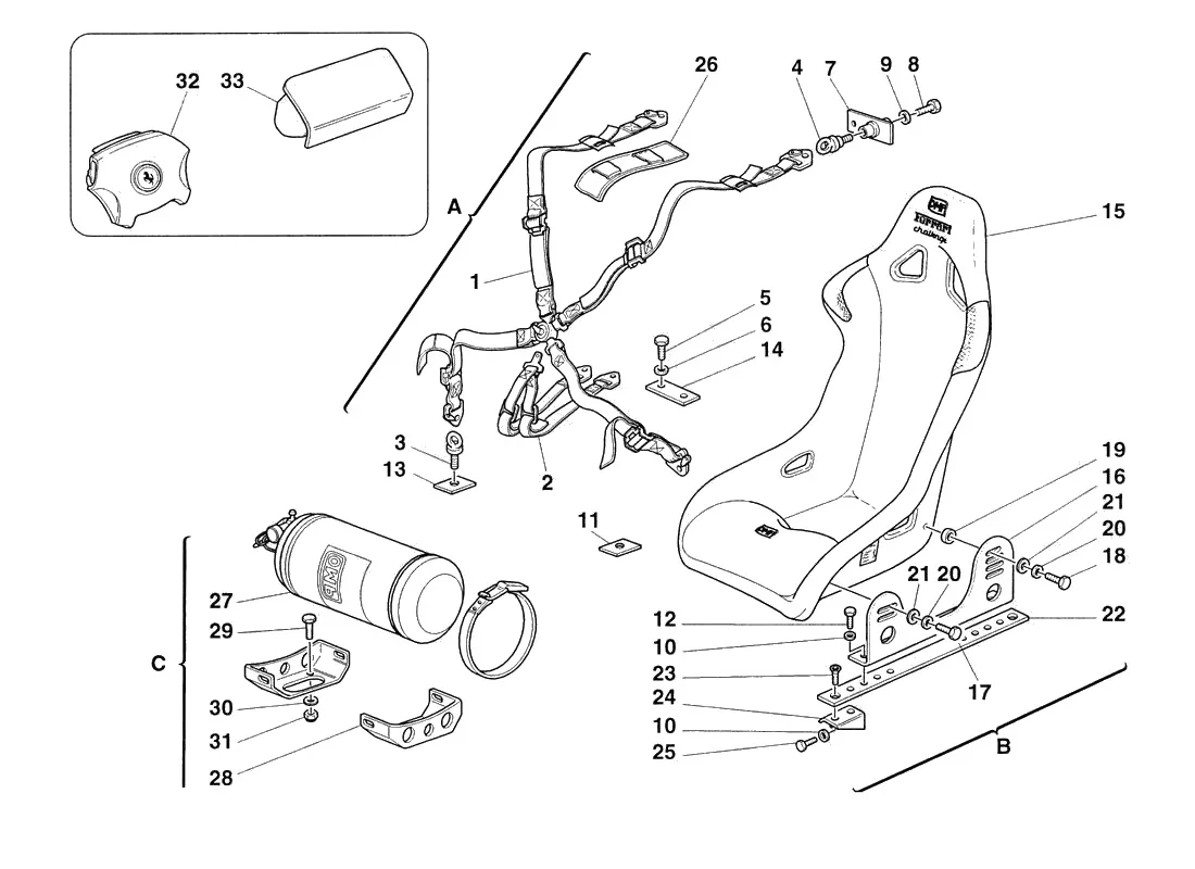 Seat Safety Belts - Seat - Fire Extinguisher