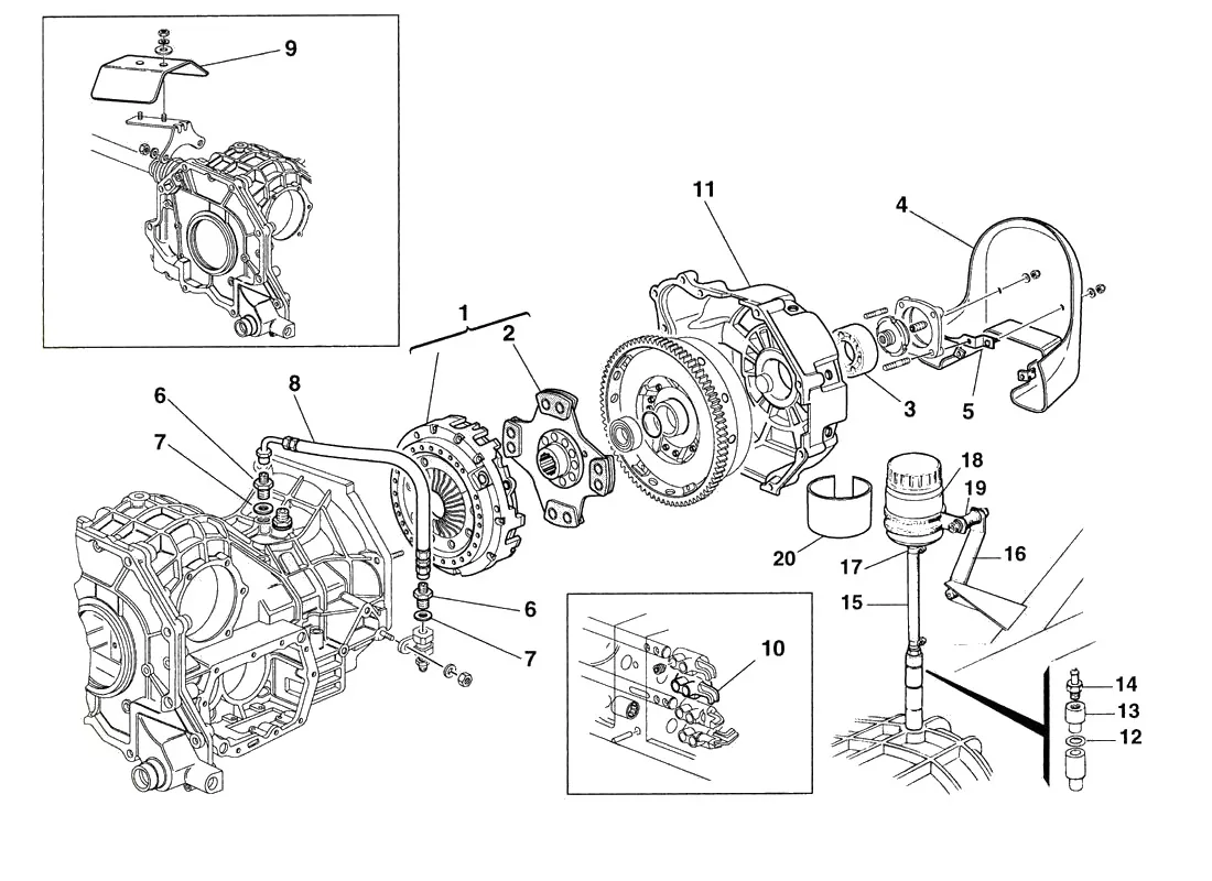 Clutch Assembly & Heat Shields