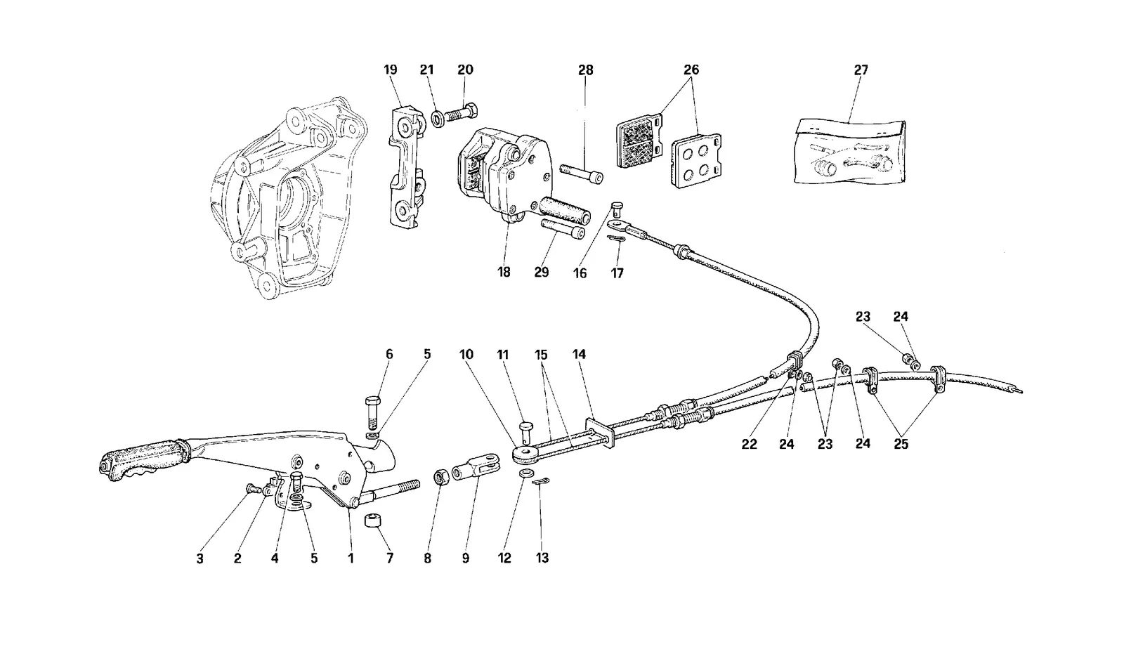 Hand-Brake Control And Caliper