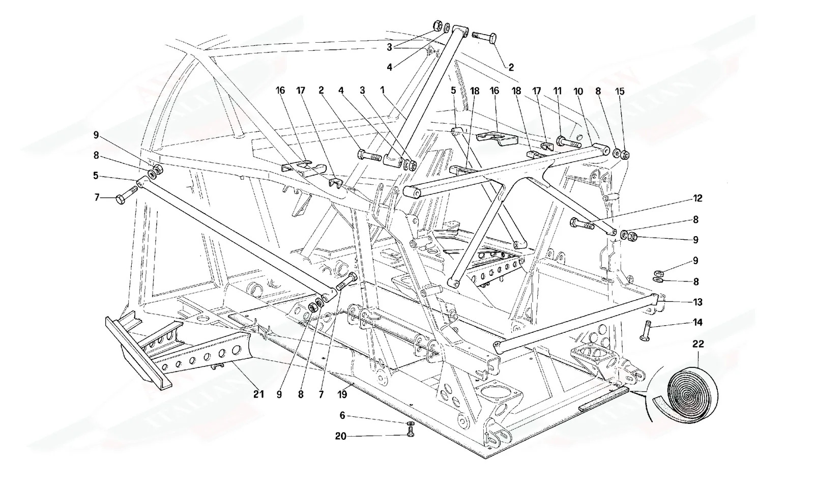 Frame - Rear Part -Not For Cars With Catalyst-