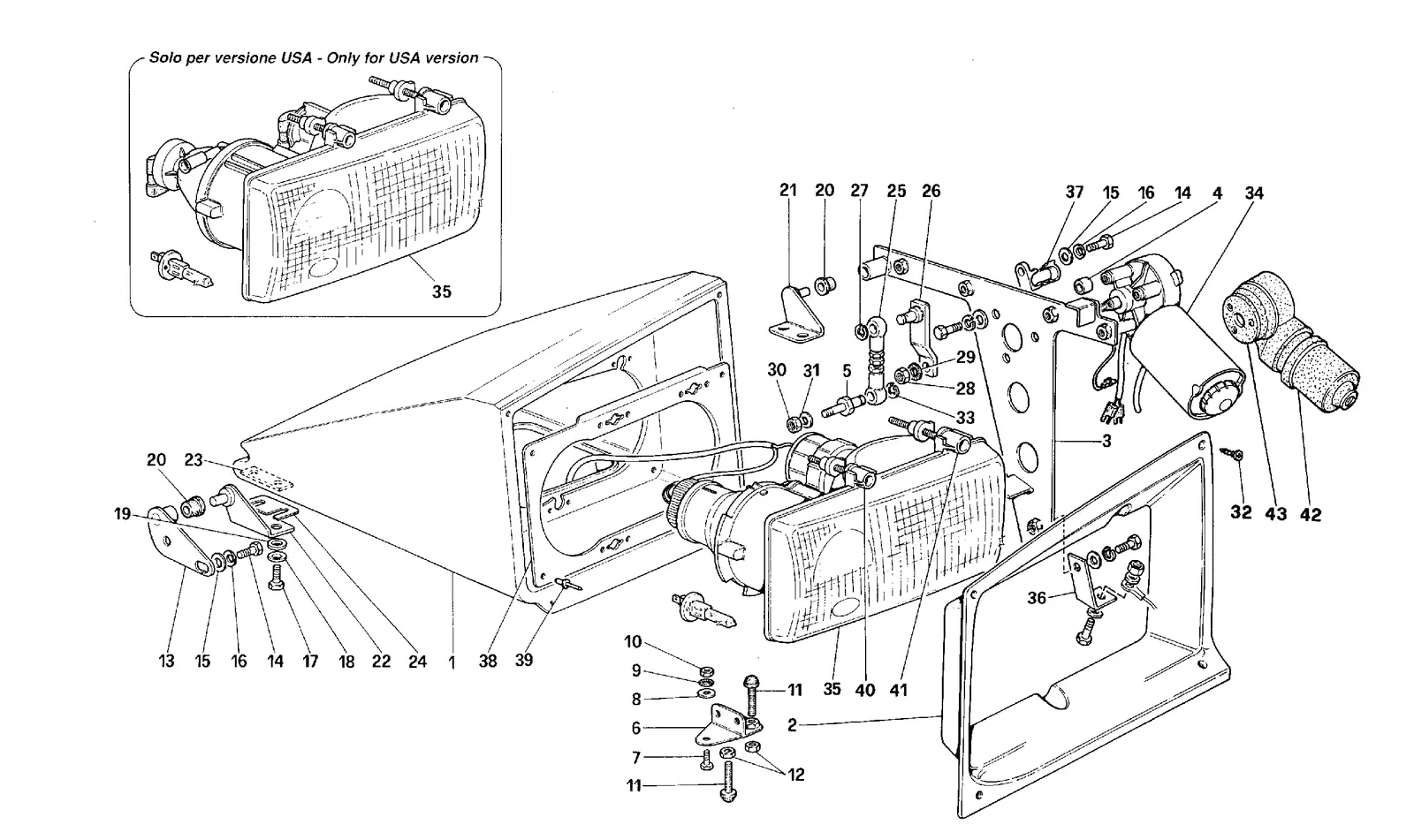 Device For Lifting The Head Lamps