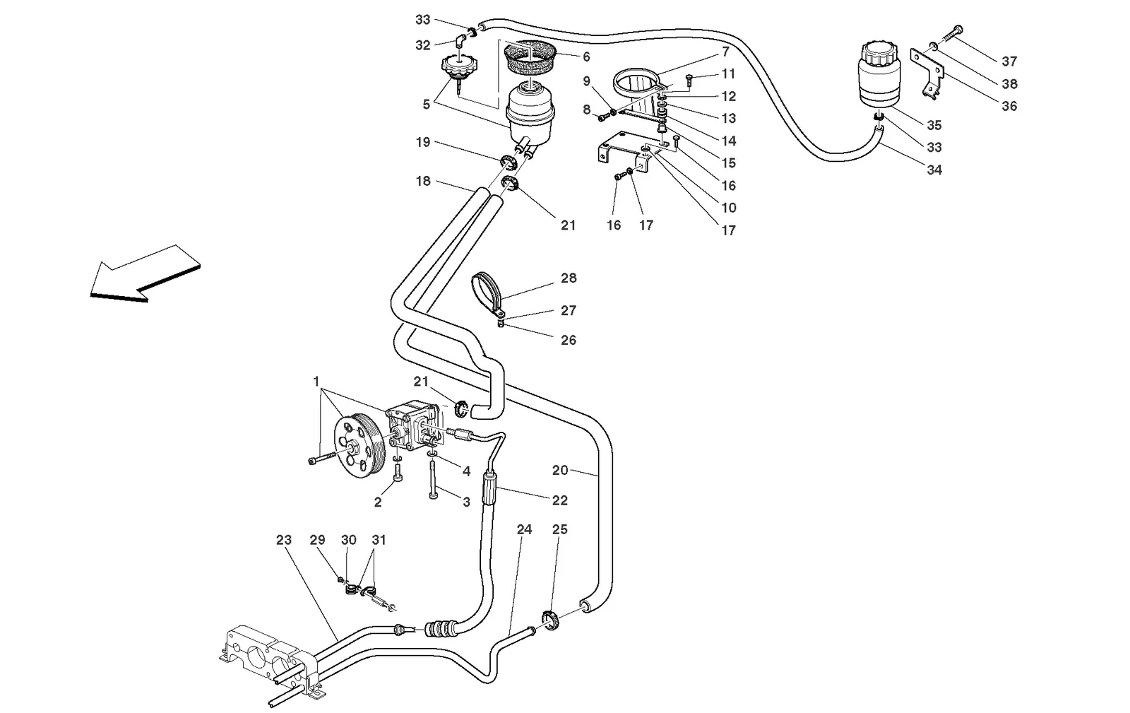 Hydraulic Steering Pump And Tank