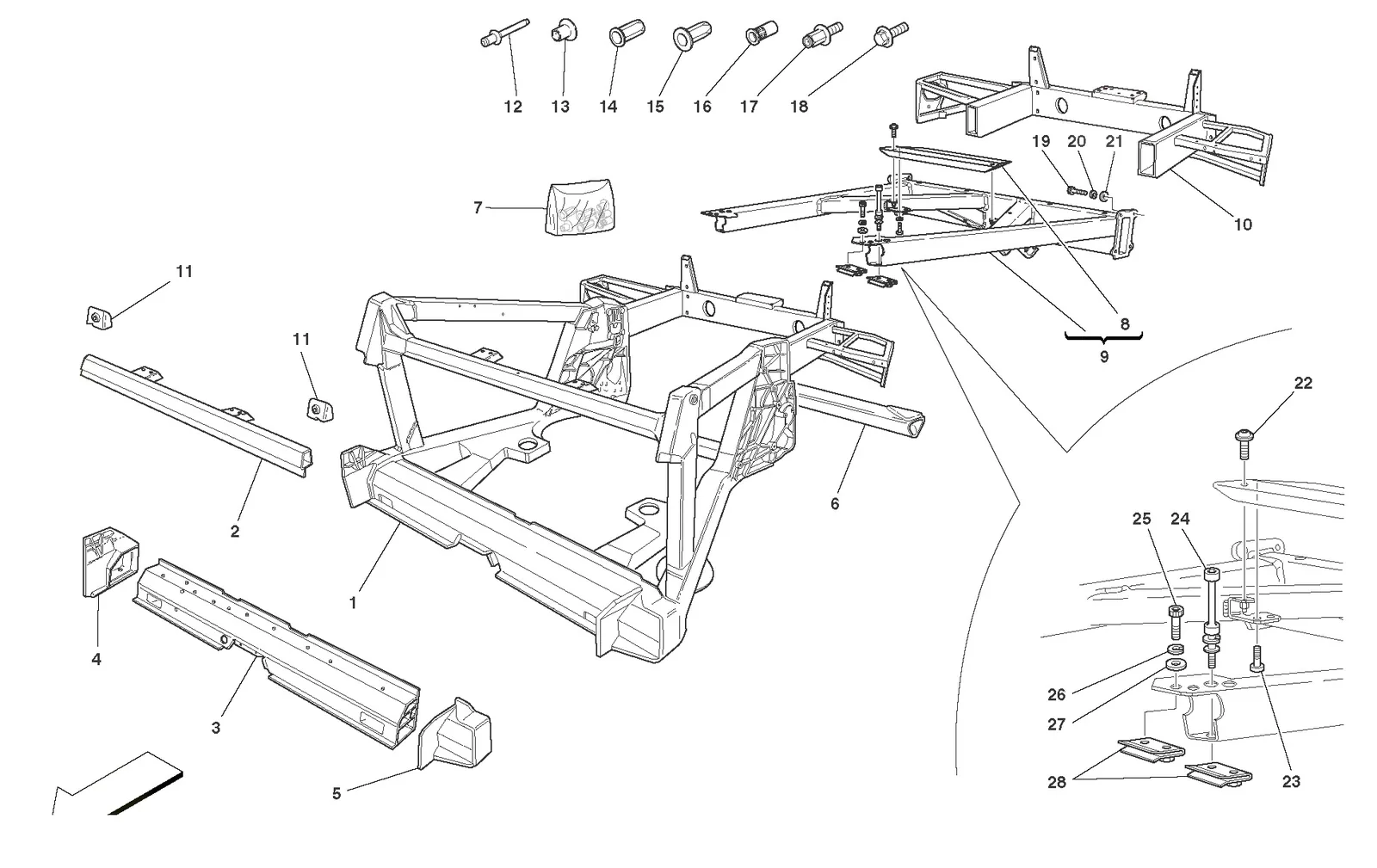 Frame - Rear Elements And Plates
