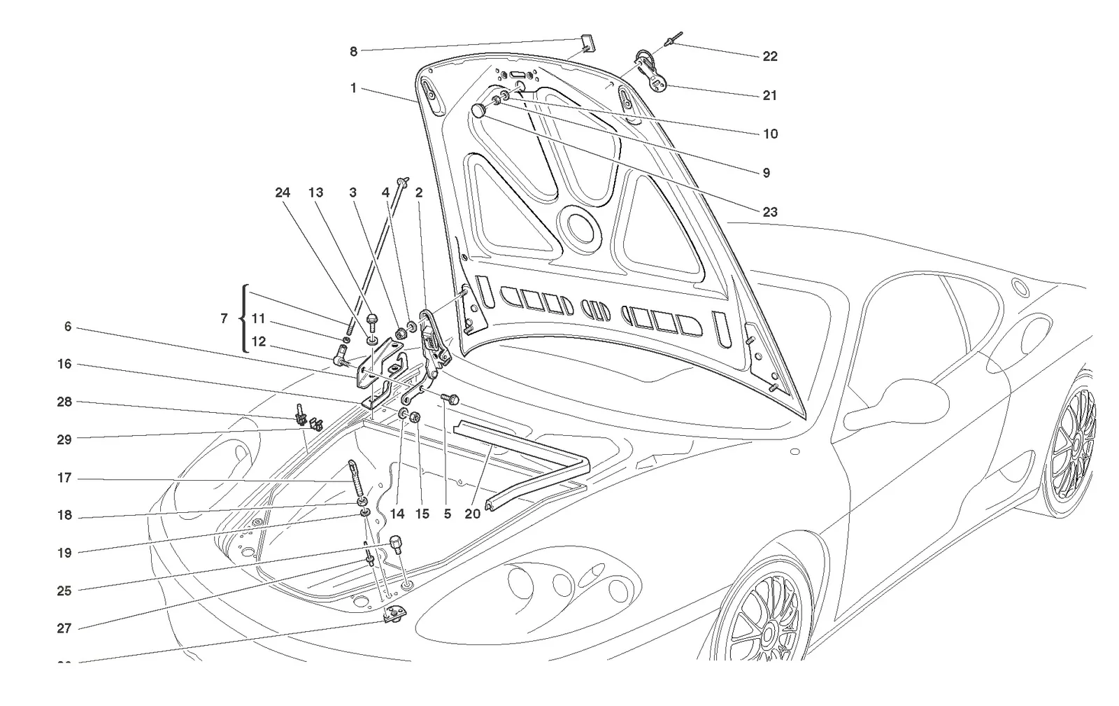 Front Hood And Opening Device