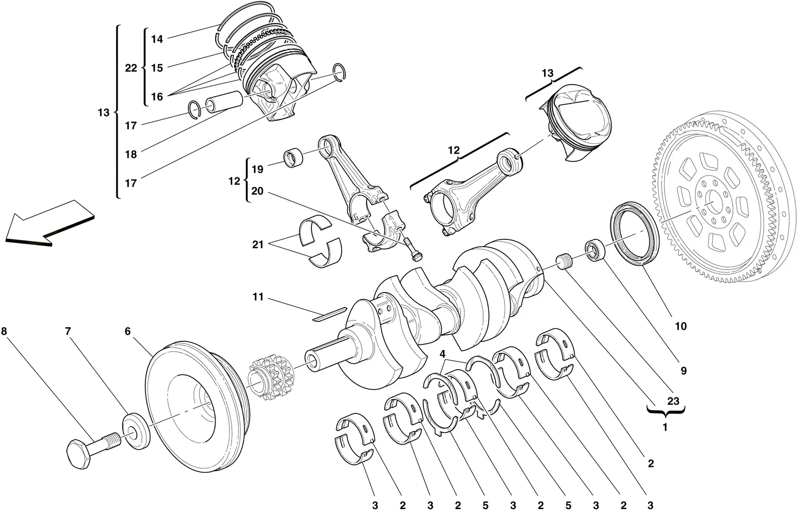 Crankshaft - Connecting Rods And Pistons
