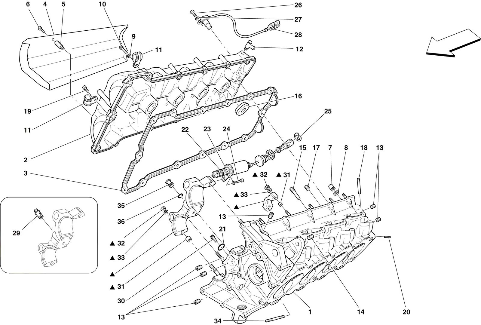 Right Hand Cylinder Head