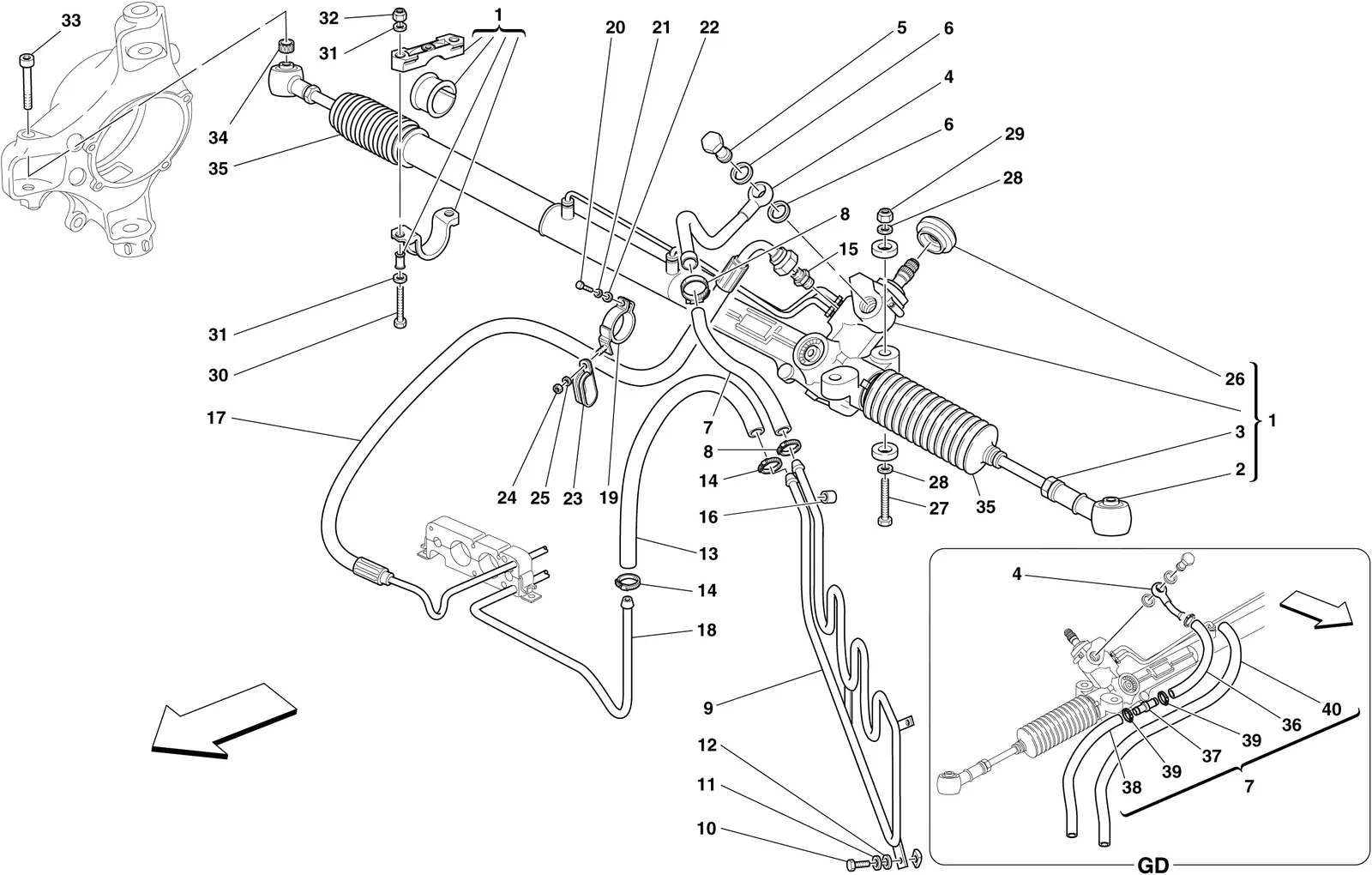 Hydraulic Power Steering Box And Serpentine Coil
