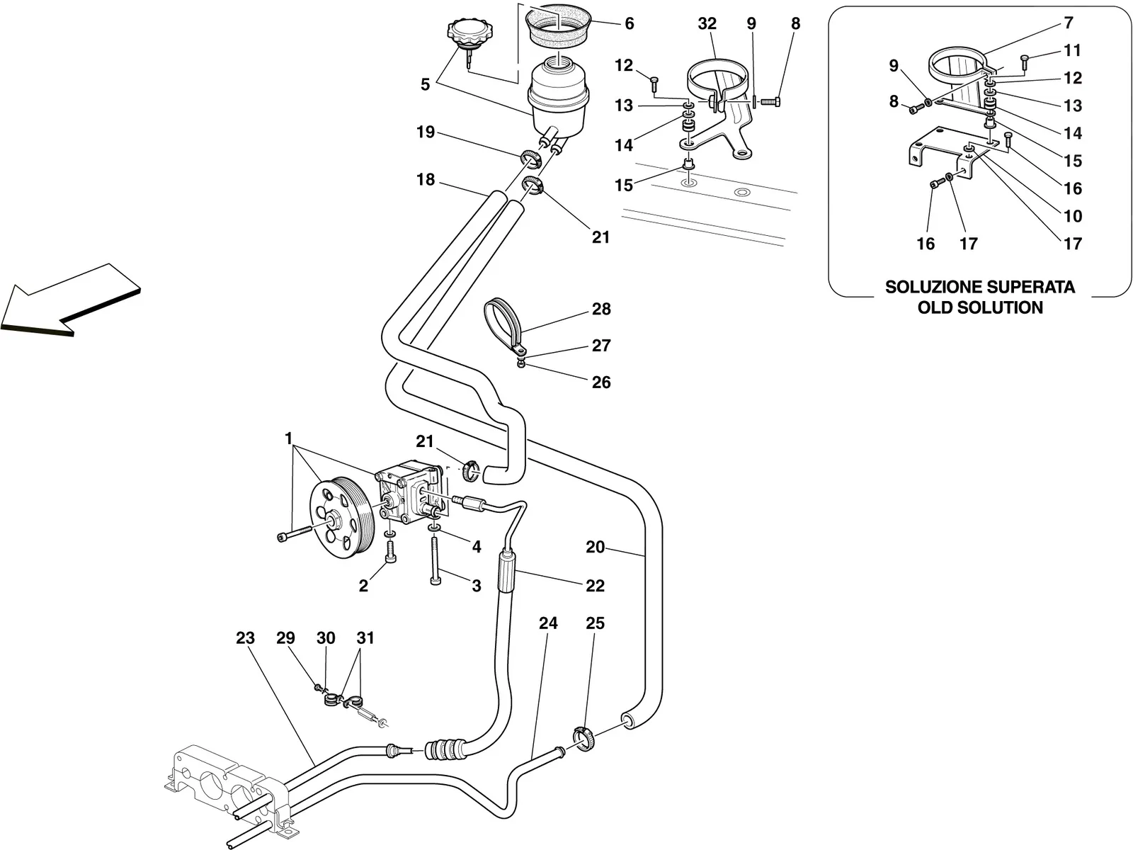 Power Steering Pump And Reservoir