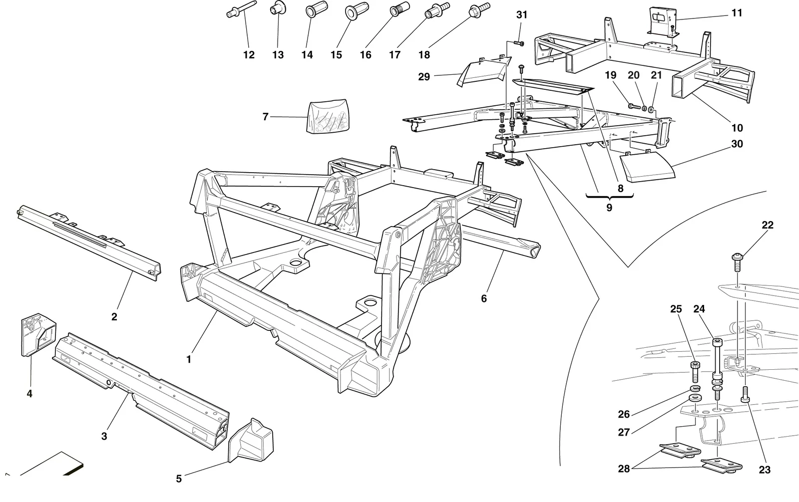 Chassis - Structure, Rear Elements And Panels