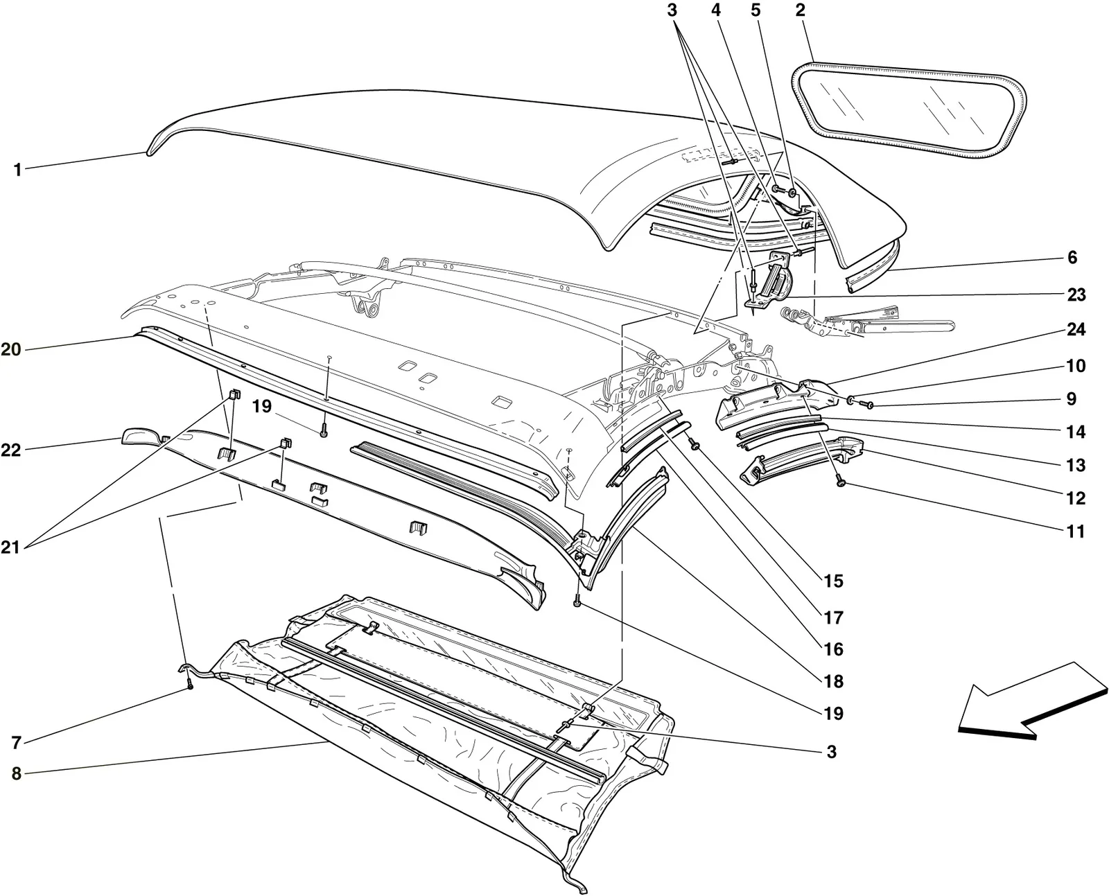 Roof Canvas - Seals - Mouldings