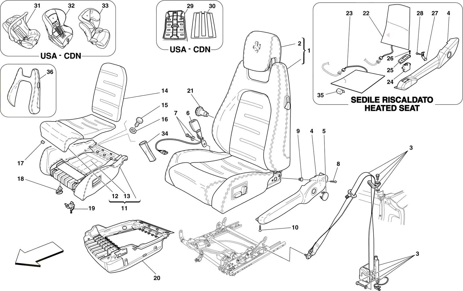 Electric Seat - Seat Belts -Optional