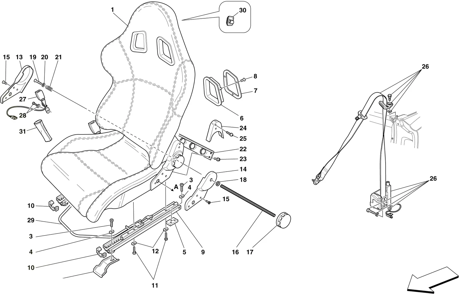 Racing Seat- Optional -Sparco-