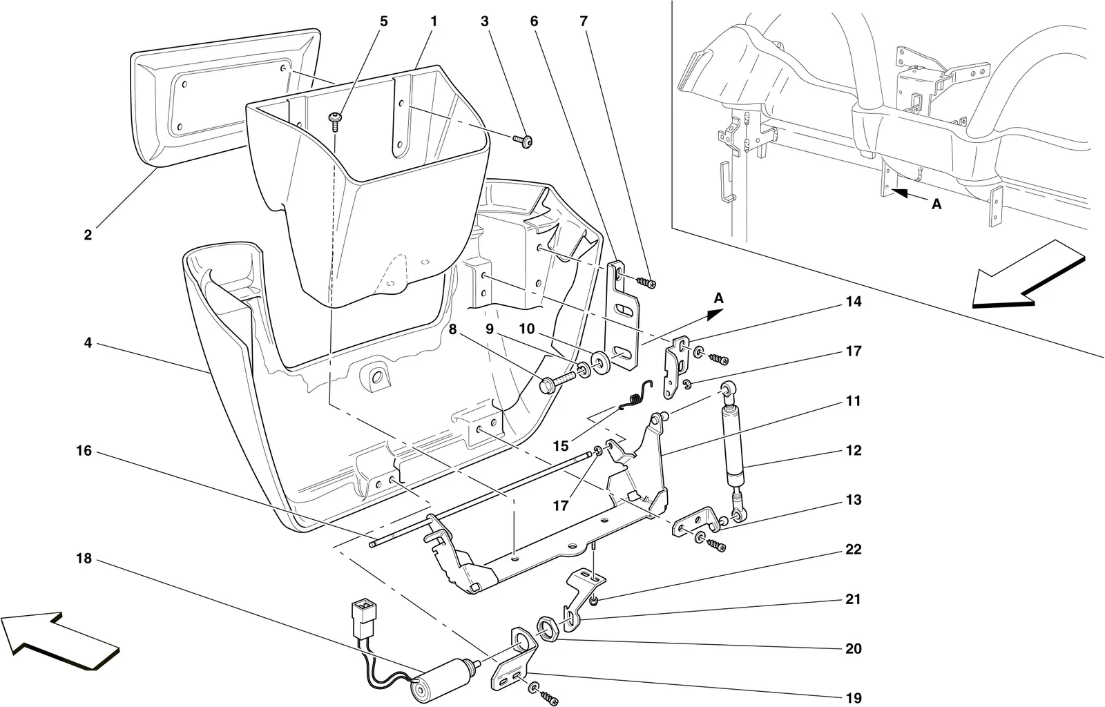 Rear Oddment Storage Compartment