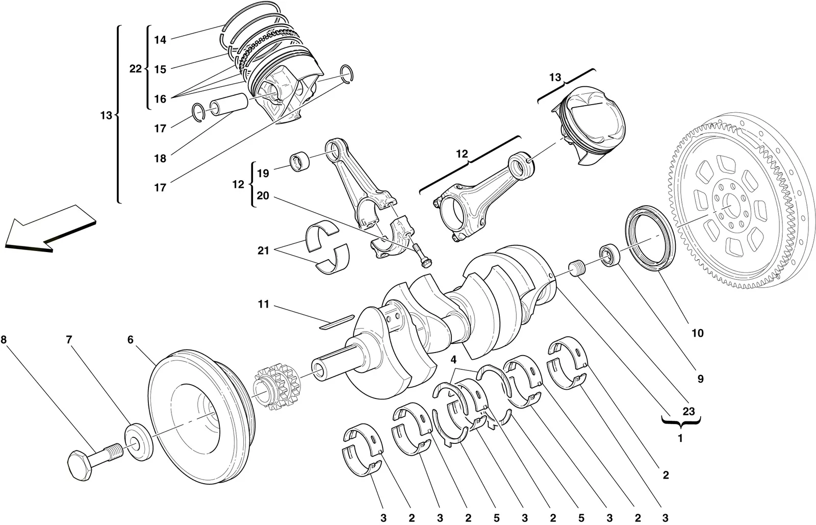 Crankshaft - Connecting Rods And Pistons
