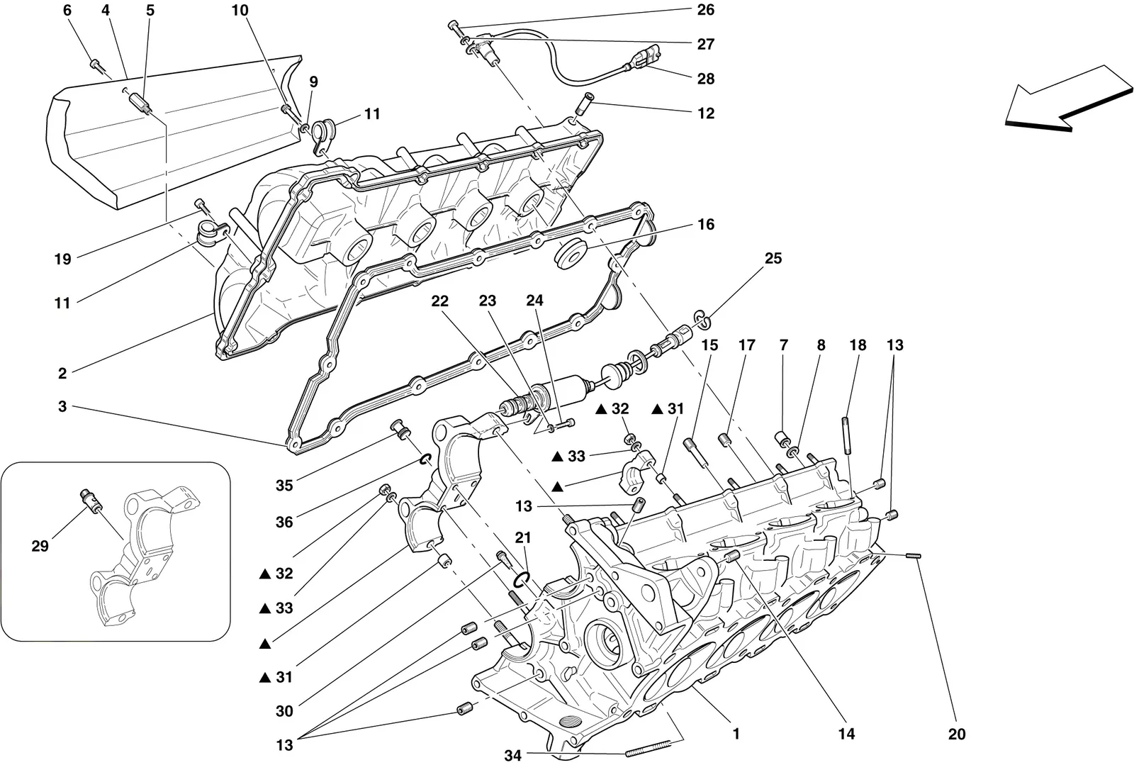 Right Hand Cylinder Head