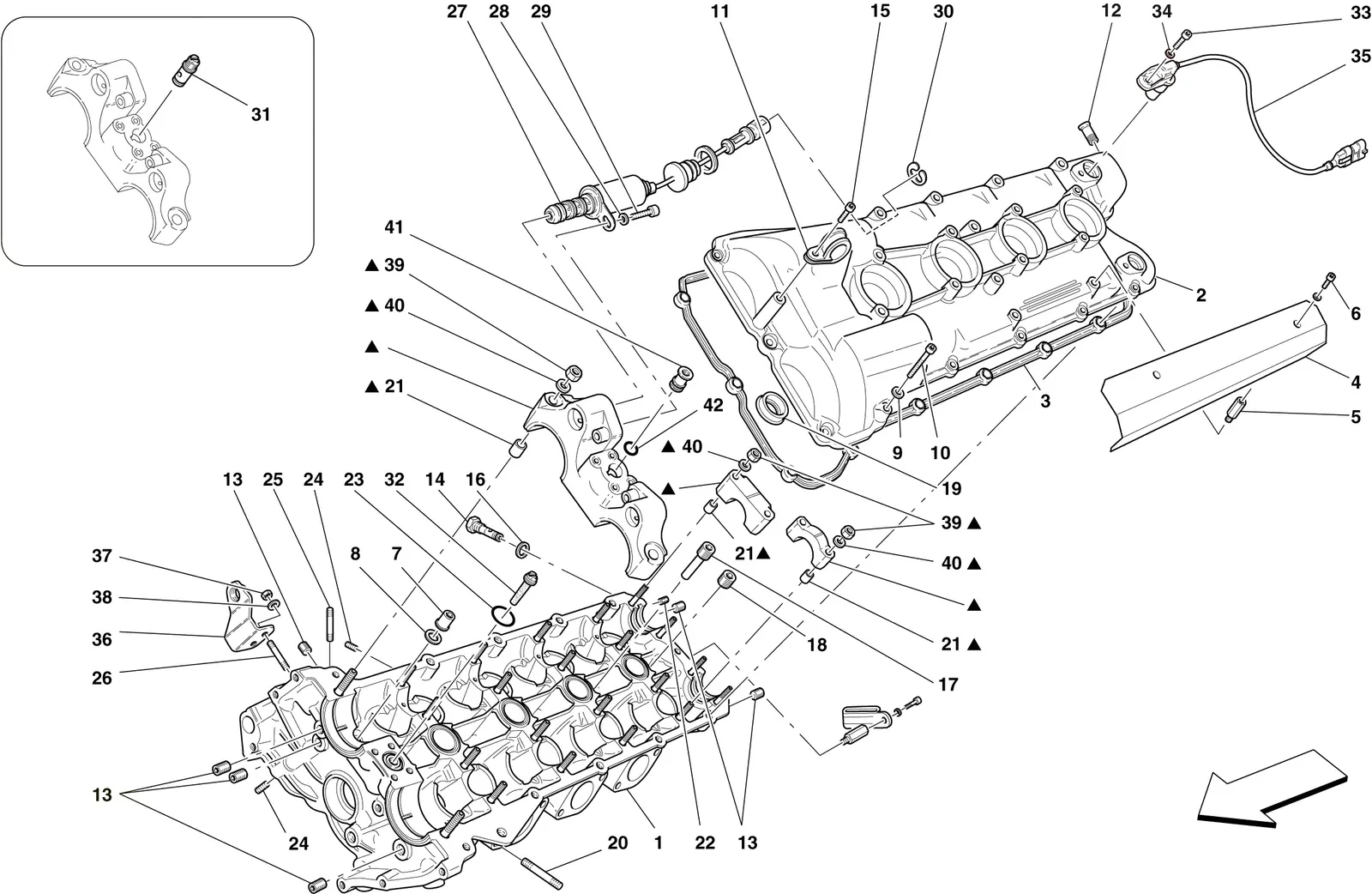 Left Hand Cylinder Head