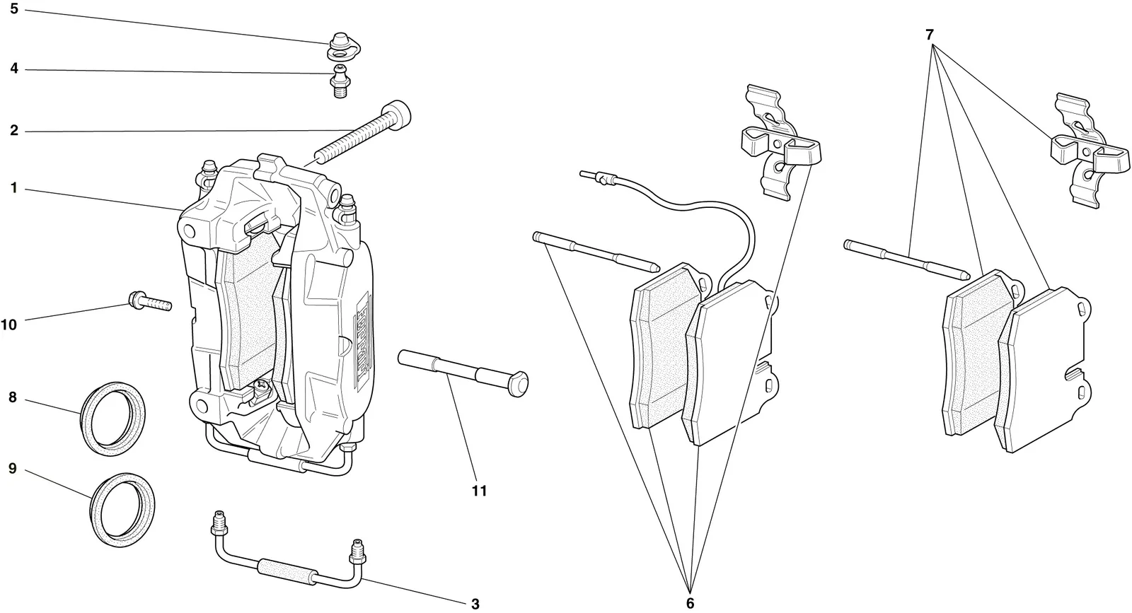 Front And Rear Brake Callipers