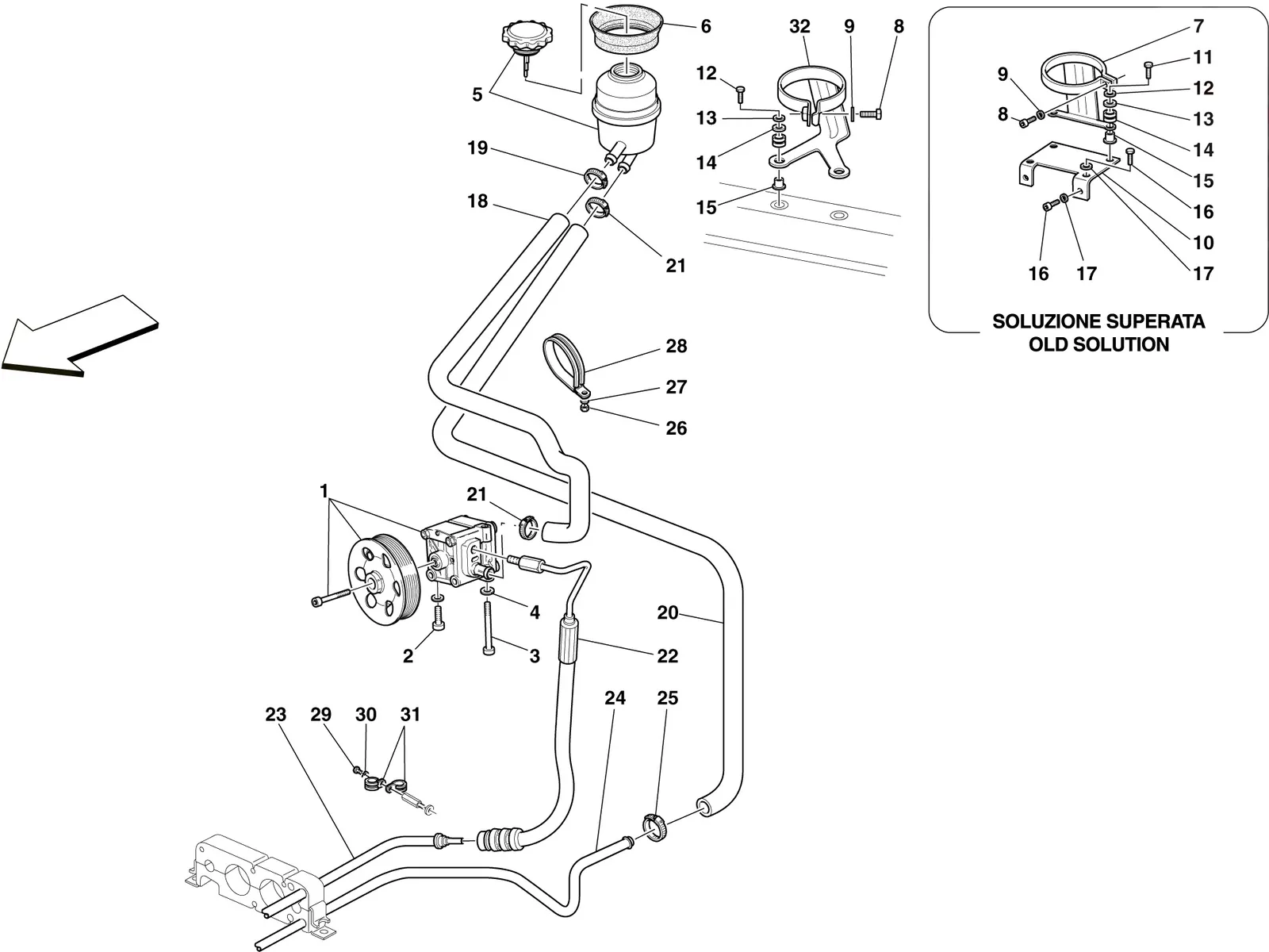 Power Steering Pump And Reservoir